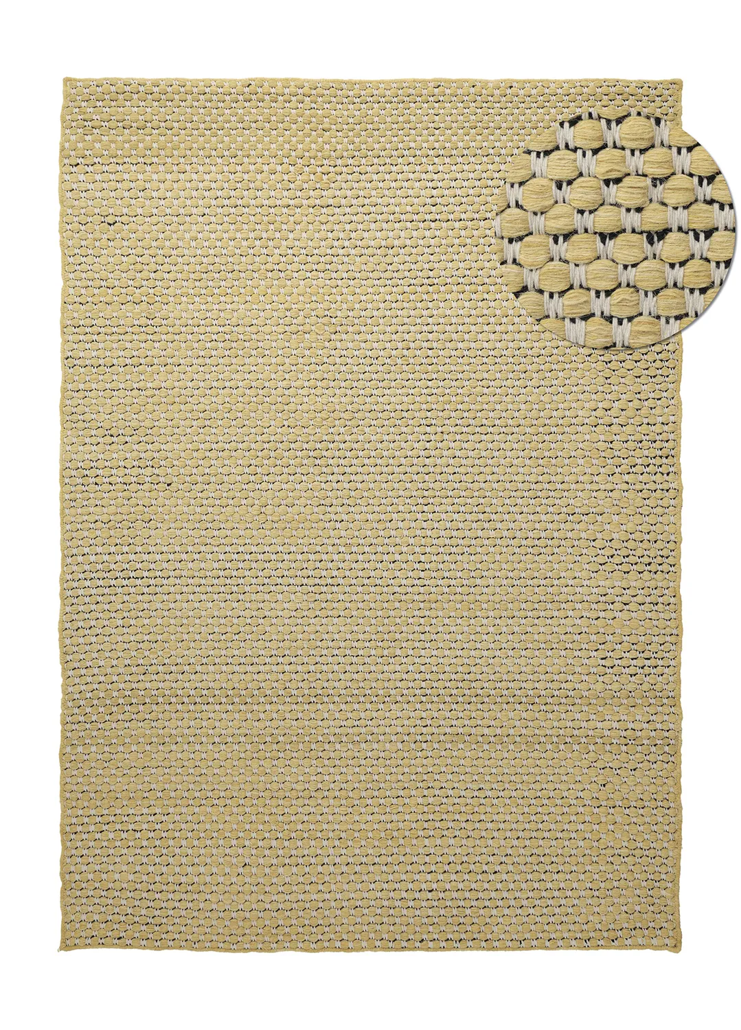 Tappeto In Lana - Ovelia (giallo/bianco)