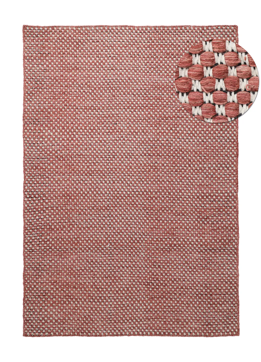 Tappeto In Lana - Ovelia (terracotta/bianco)