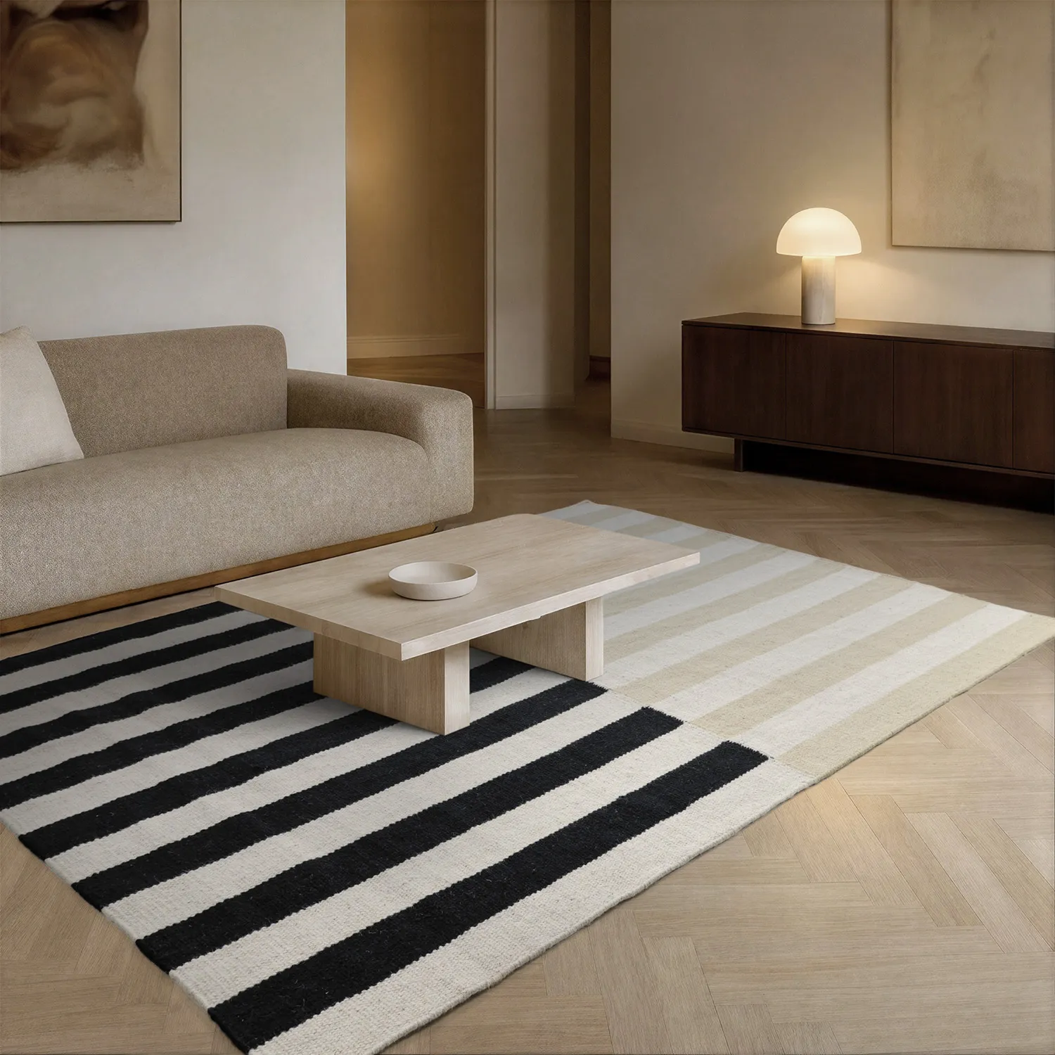 Tappeto In Lana - Peniche (crema/beige)