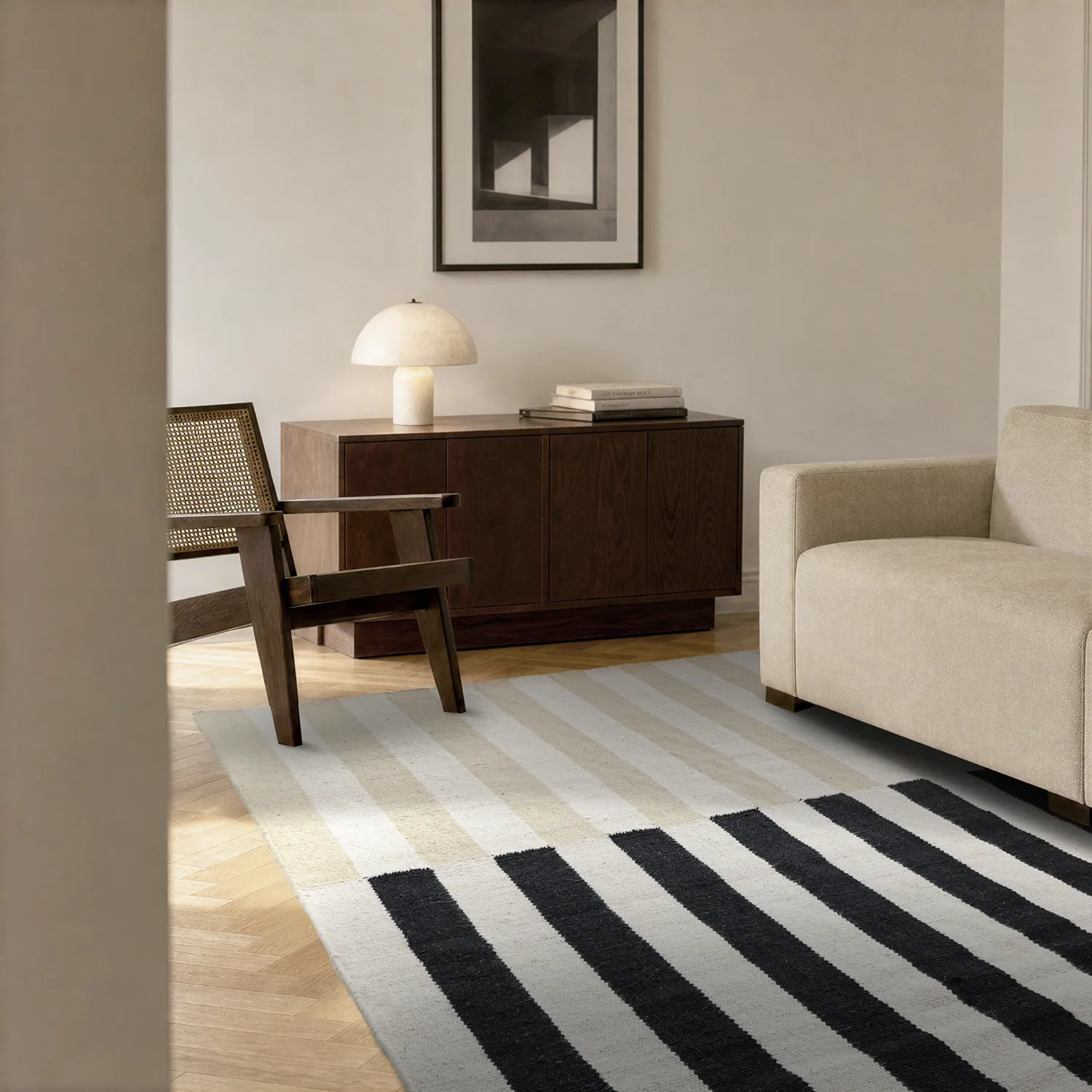 Tappeto In Lana - Peniche (crema/beige)