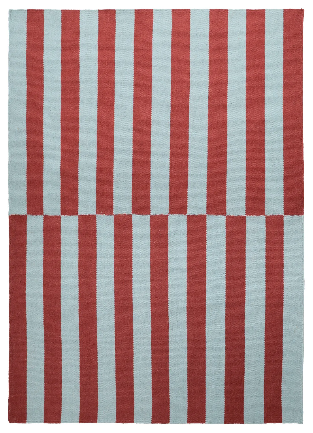 Tappeto In Lana - Peniche (azzurro/rosso)