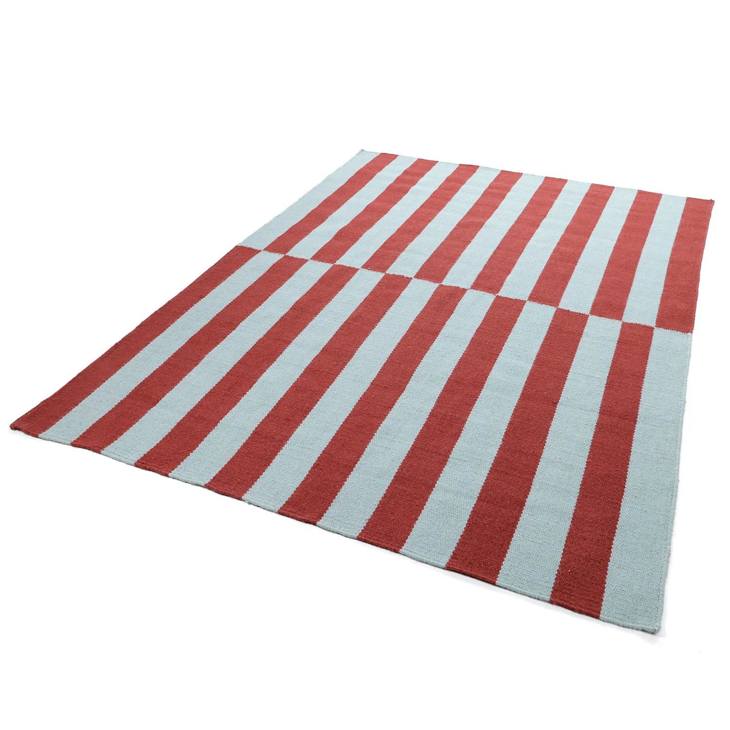 Tappeto In Lana - Peniche (azzurro/rosso)
