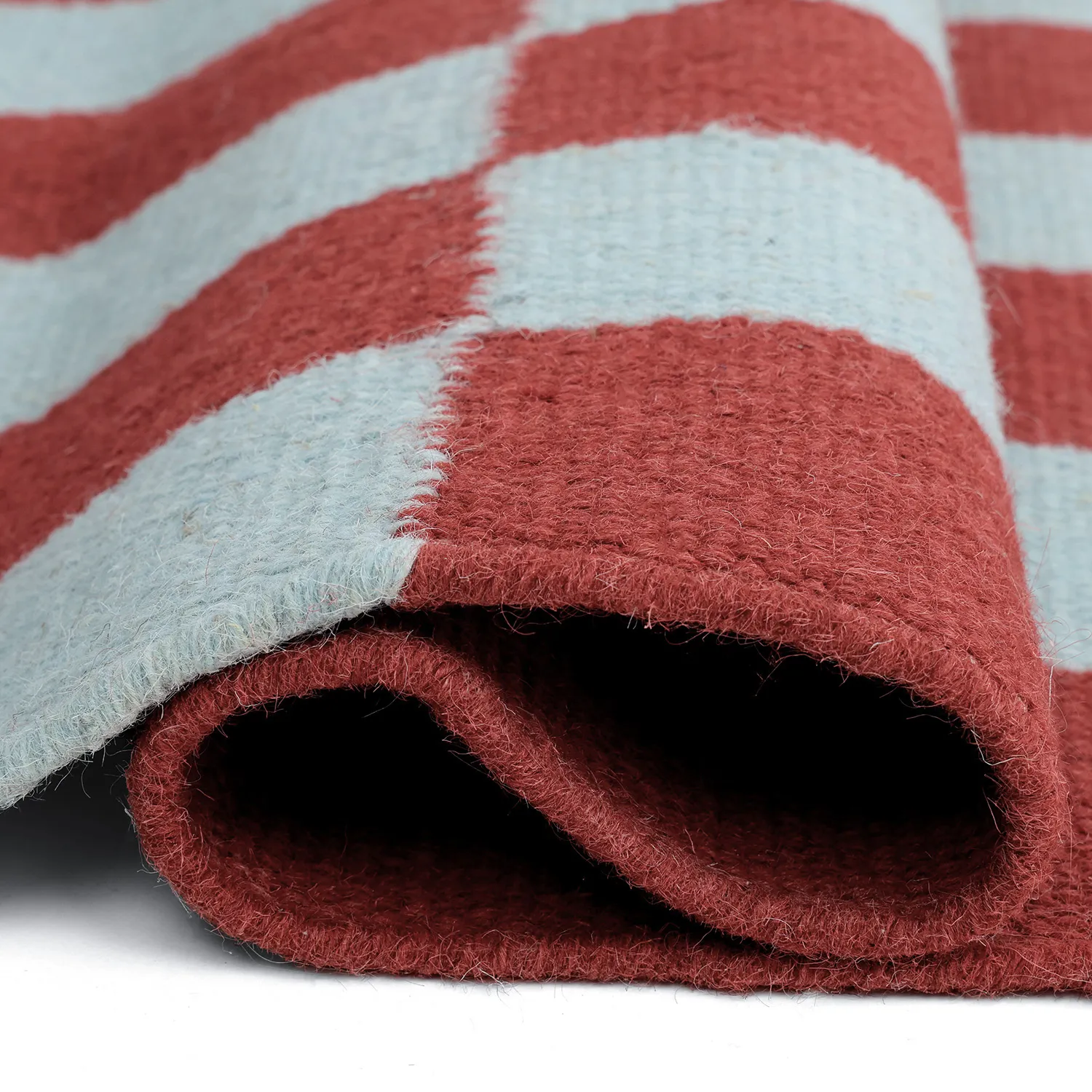 Tappeto In Lana - Peniche (azzurro/rosso)