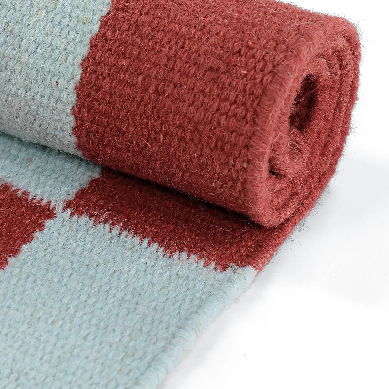 Tappeto In Lana - Peniche (azzurro/rosso)