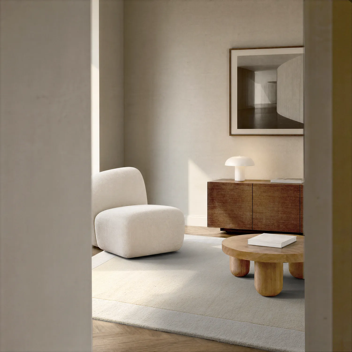 Tappeto In Lana - Puri Hand Tufted Wool Premium (crema/bianco)