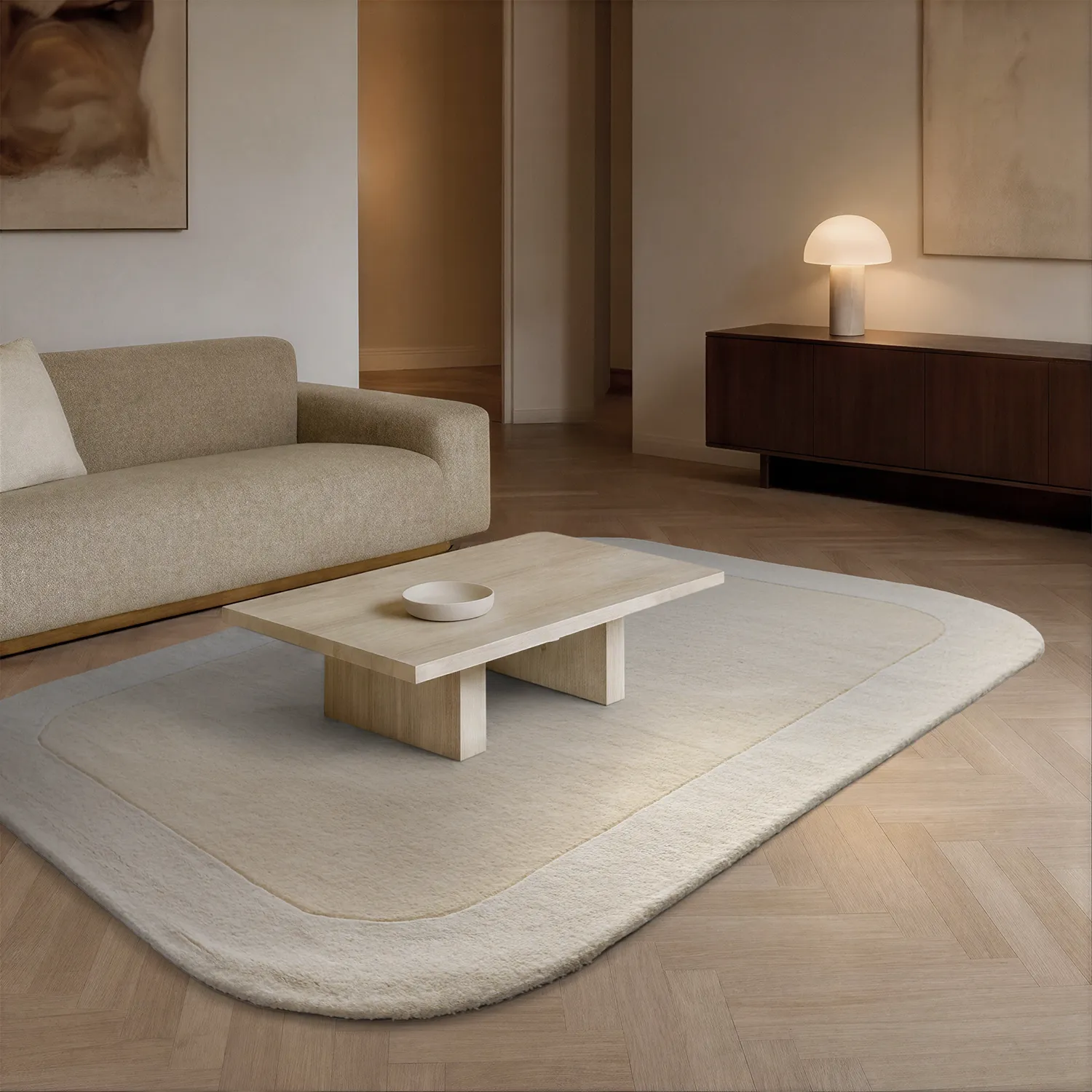 Tappeto In Lana - Puri Hand Tufted Wool Premium (crema/bianco)