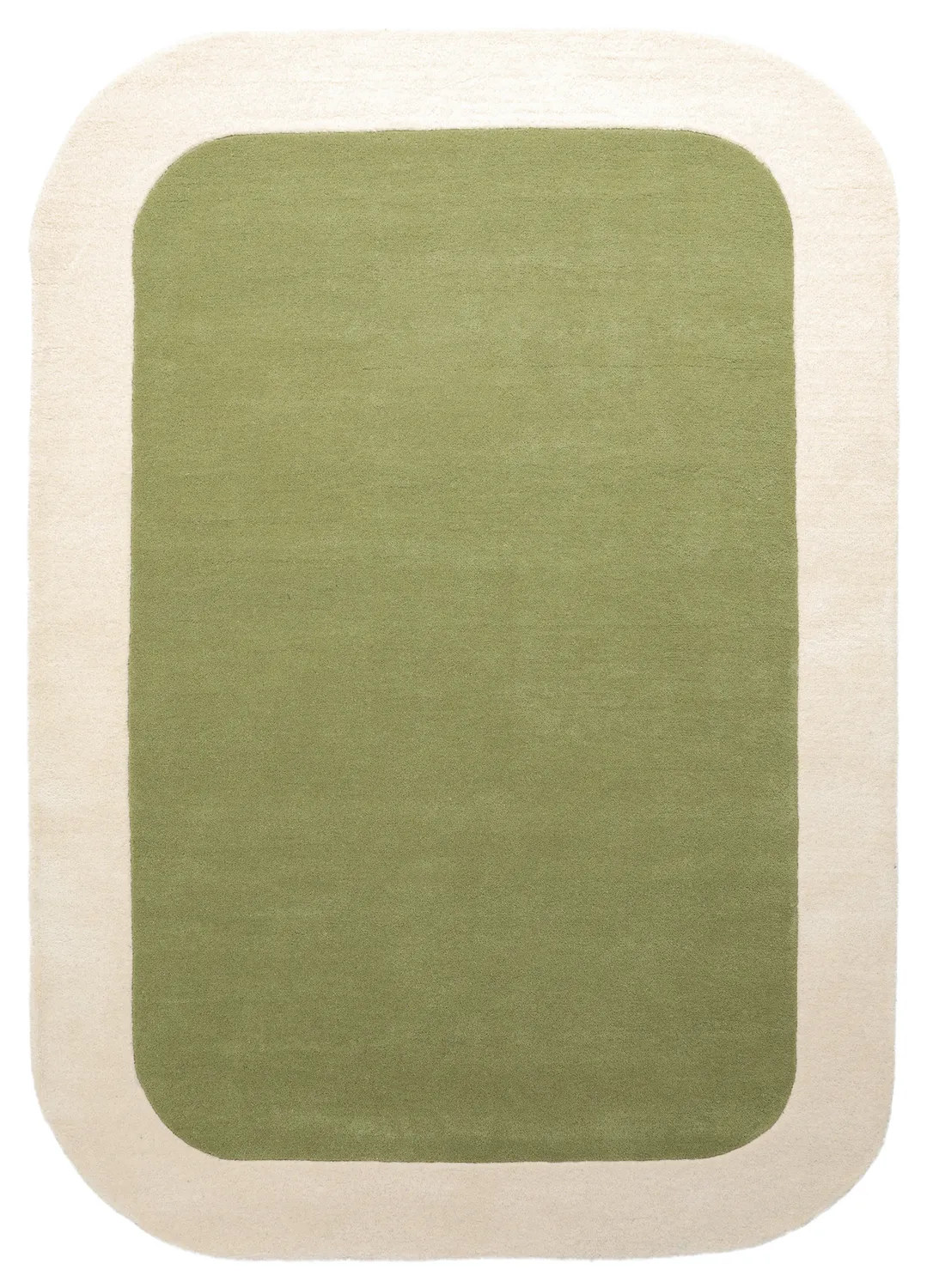 Tappeto In Lana - Puri Hand Tufted Wool Premium (verde/crema)
