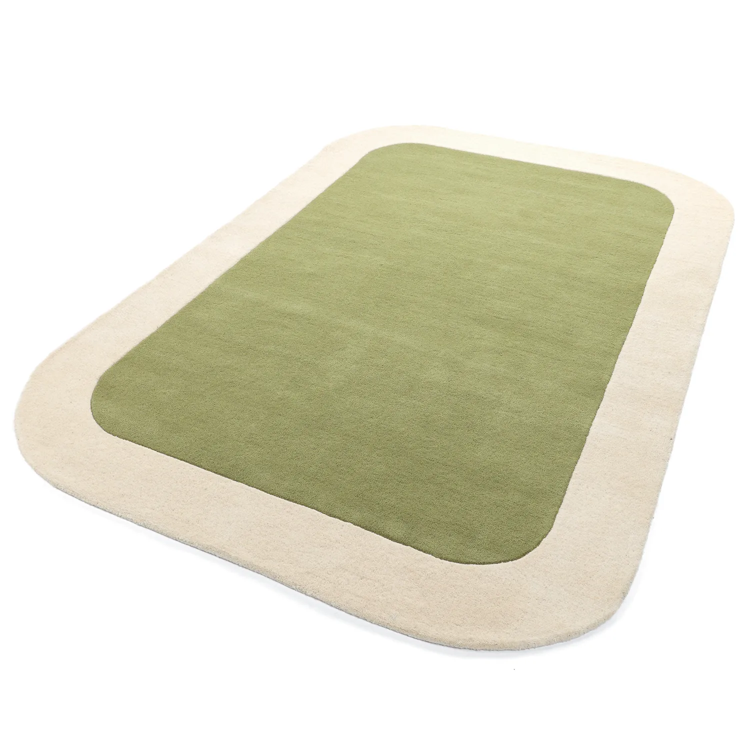 Tappeto In Lana - Puri Hand Tufted Wool Premium (verde/crema)