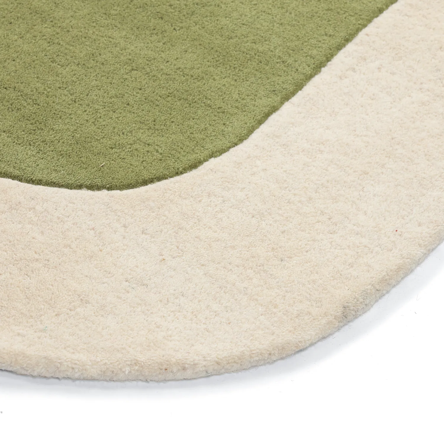 Tappeto In Lana - Puri Hand Tufted Wool Premium (verde/crema)