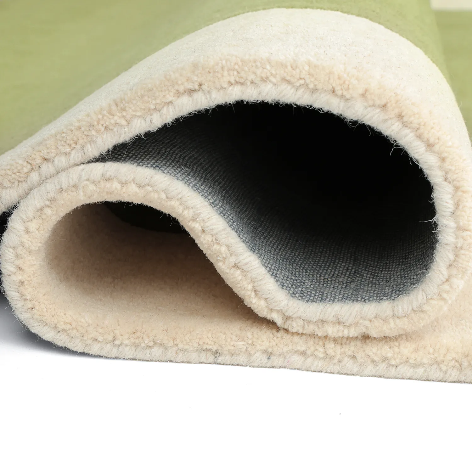 Tappeto In Lana - Puri Hand Tufted Wool Premium (verde/crema)
