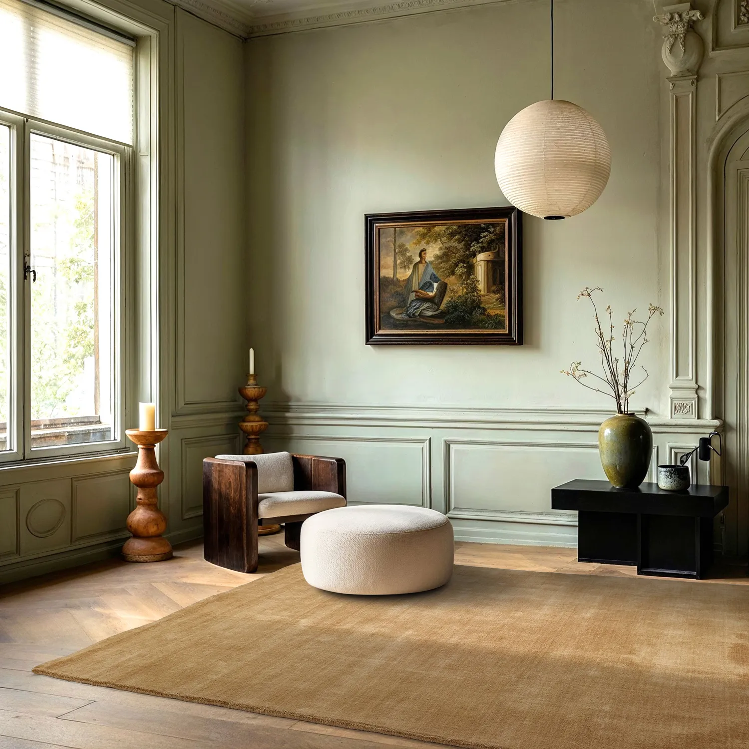 Tappeto In Lana - Rozel Handloom Wool Premium (beige)