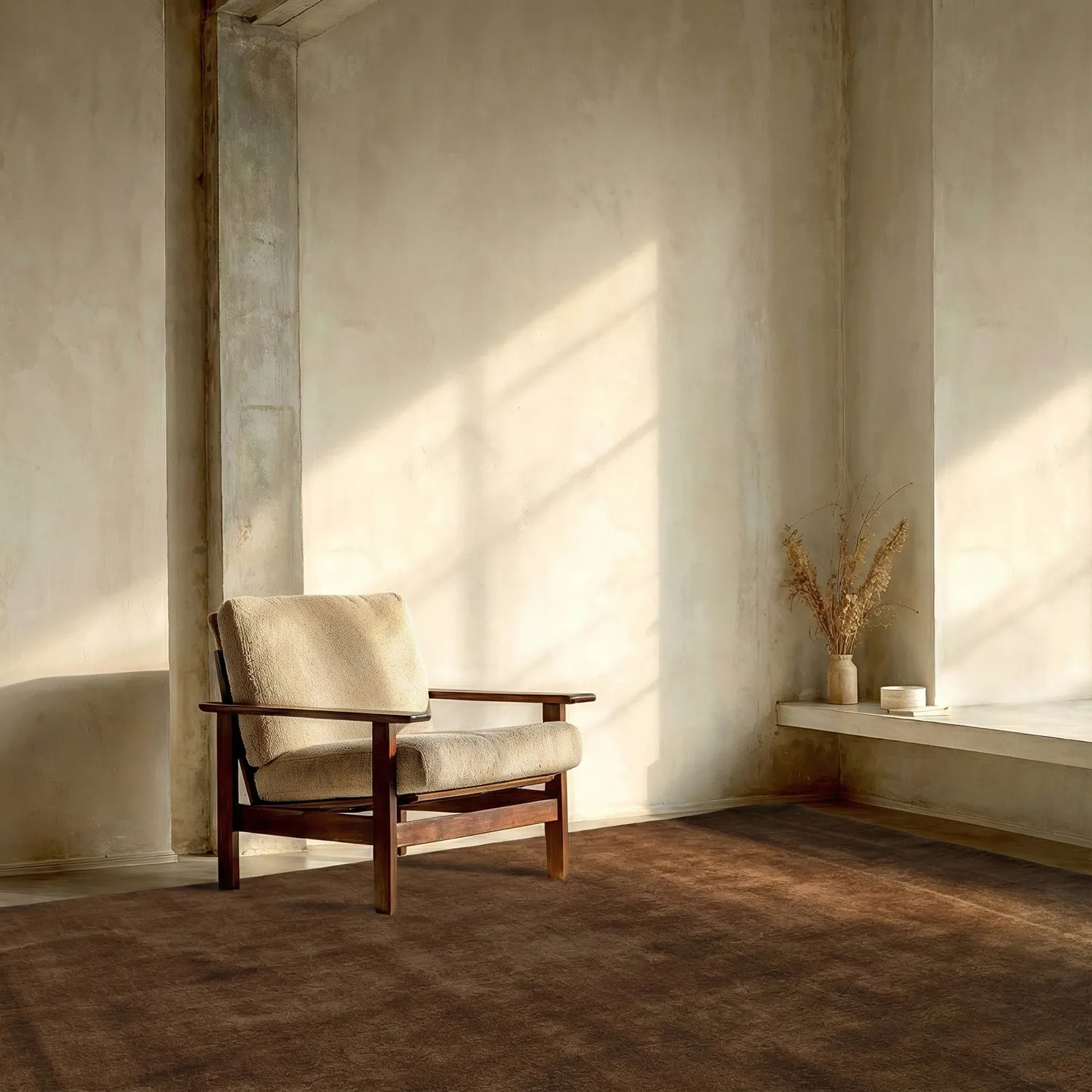 Tappeto In Lana - Rozel Handloom Wool Premium (marrone)