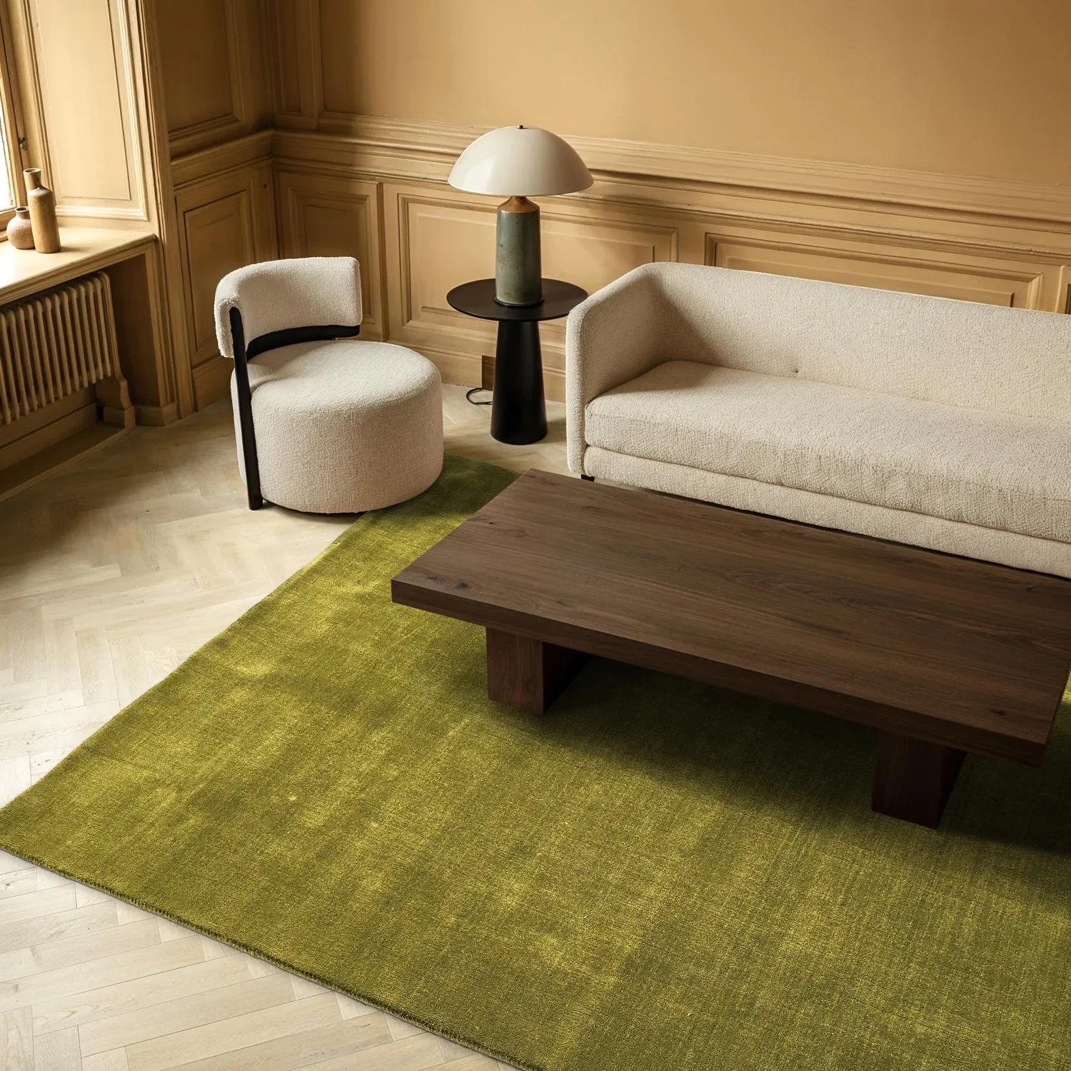 Tappeto In Lana - Rozel Handloom Wool Premium (verde muschio)