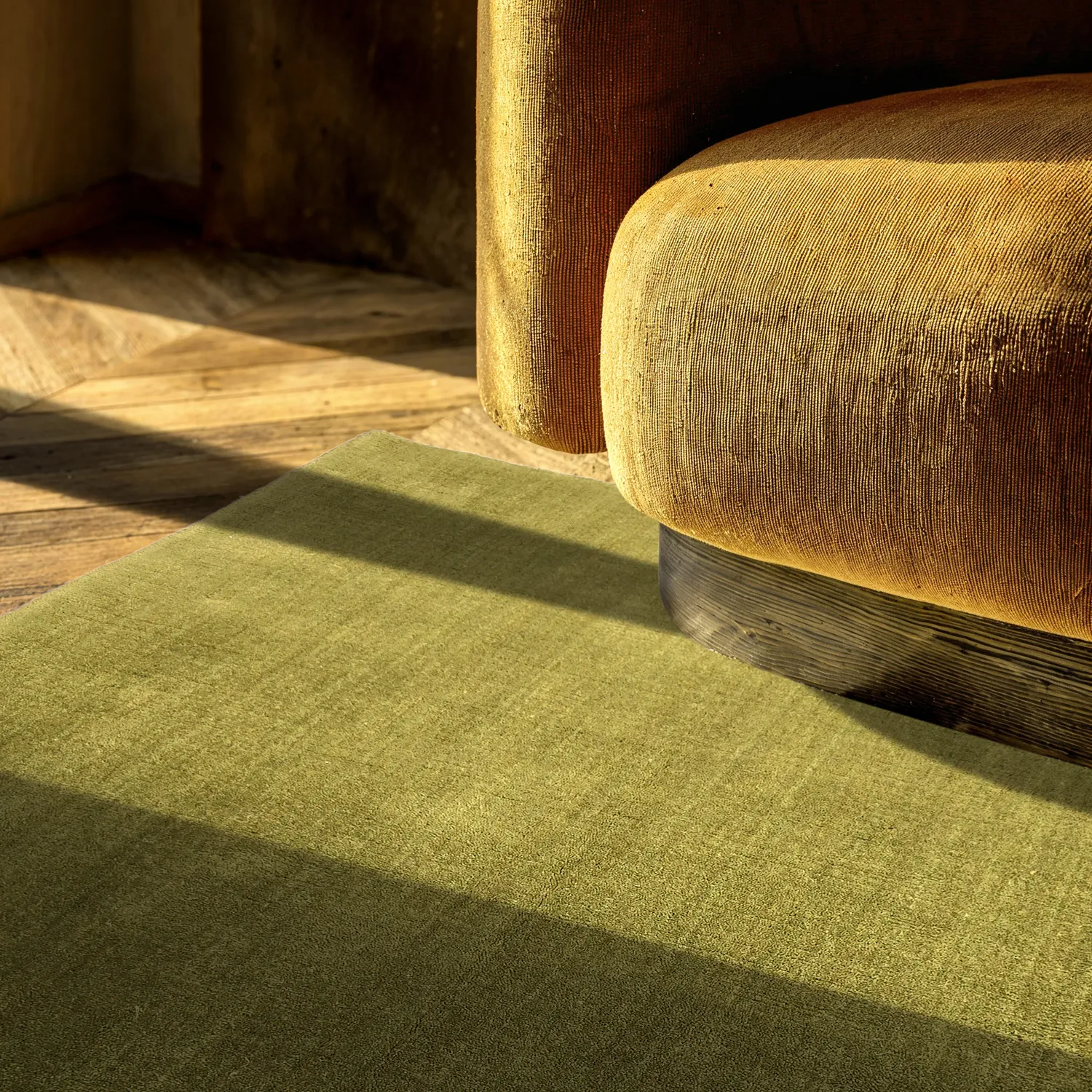 Tappeto In Lana - Rozel Handloom Wool Premium (verde muschio)