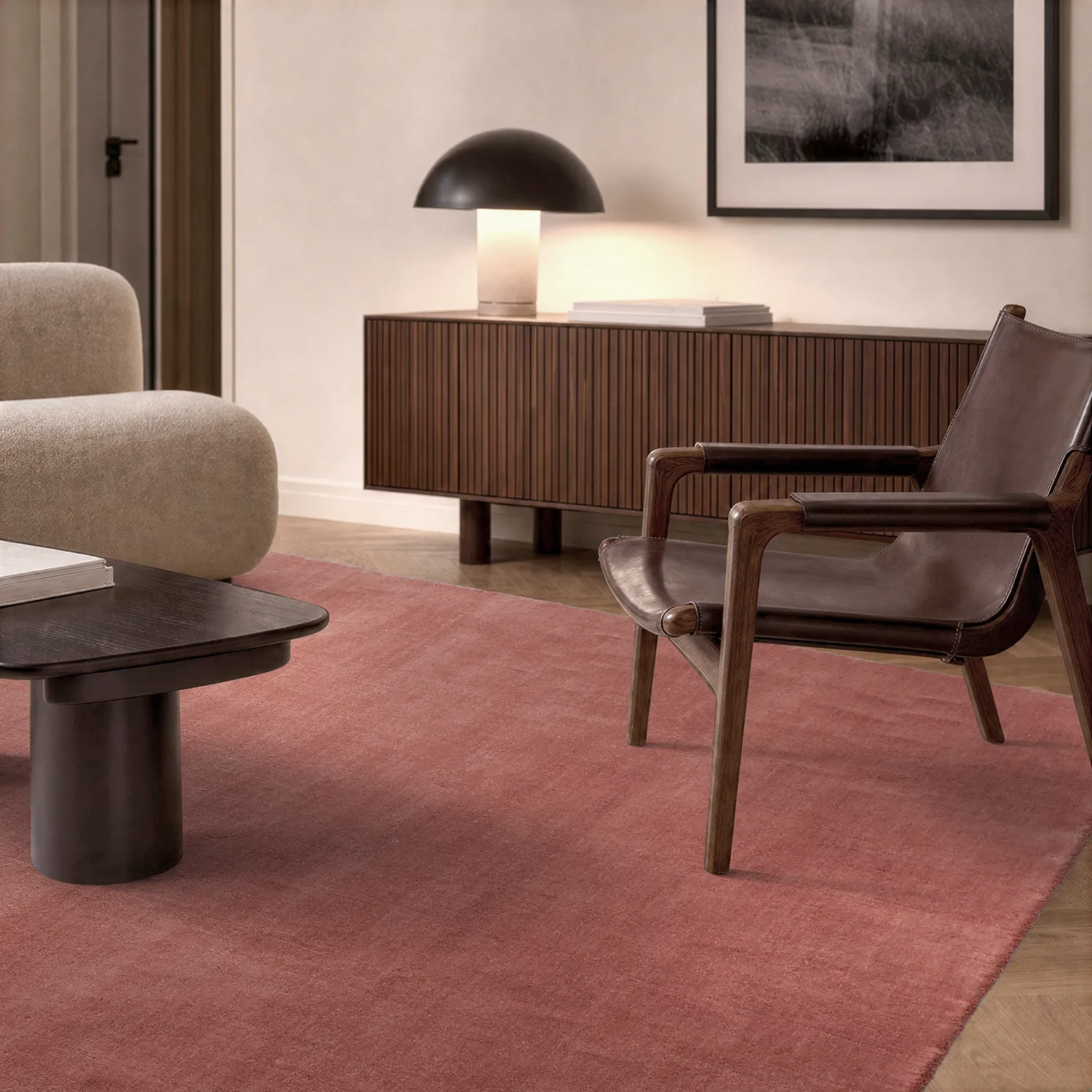 Tappeto In Lana - Rozel Handloom Wool Premium (rosso polveroso)