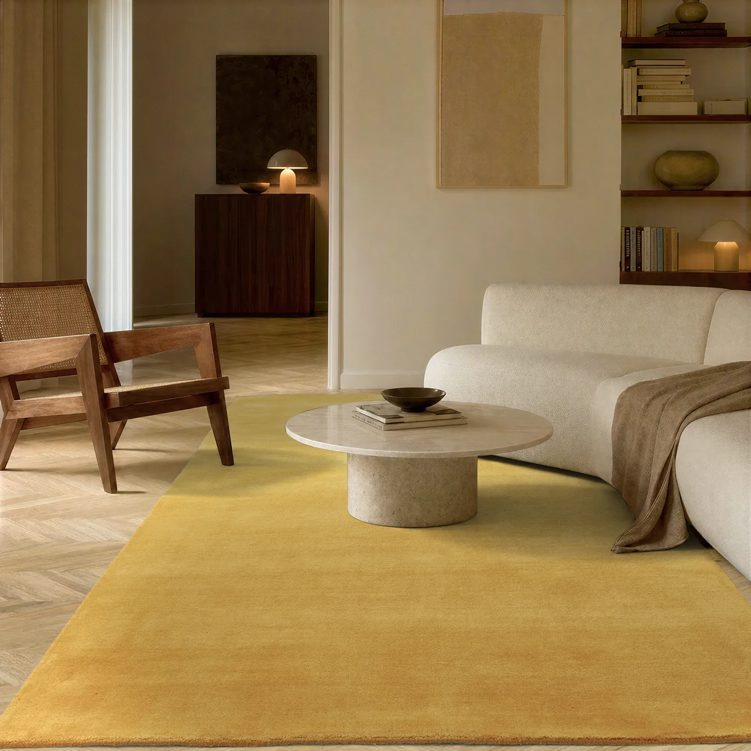 Tappeto In Lana - Rozel Handloom Wool Premium (ocra)
