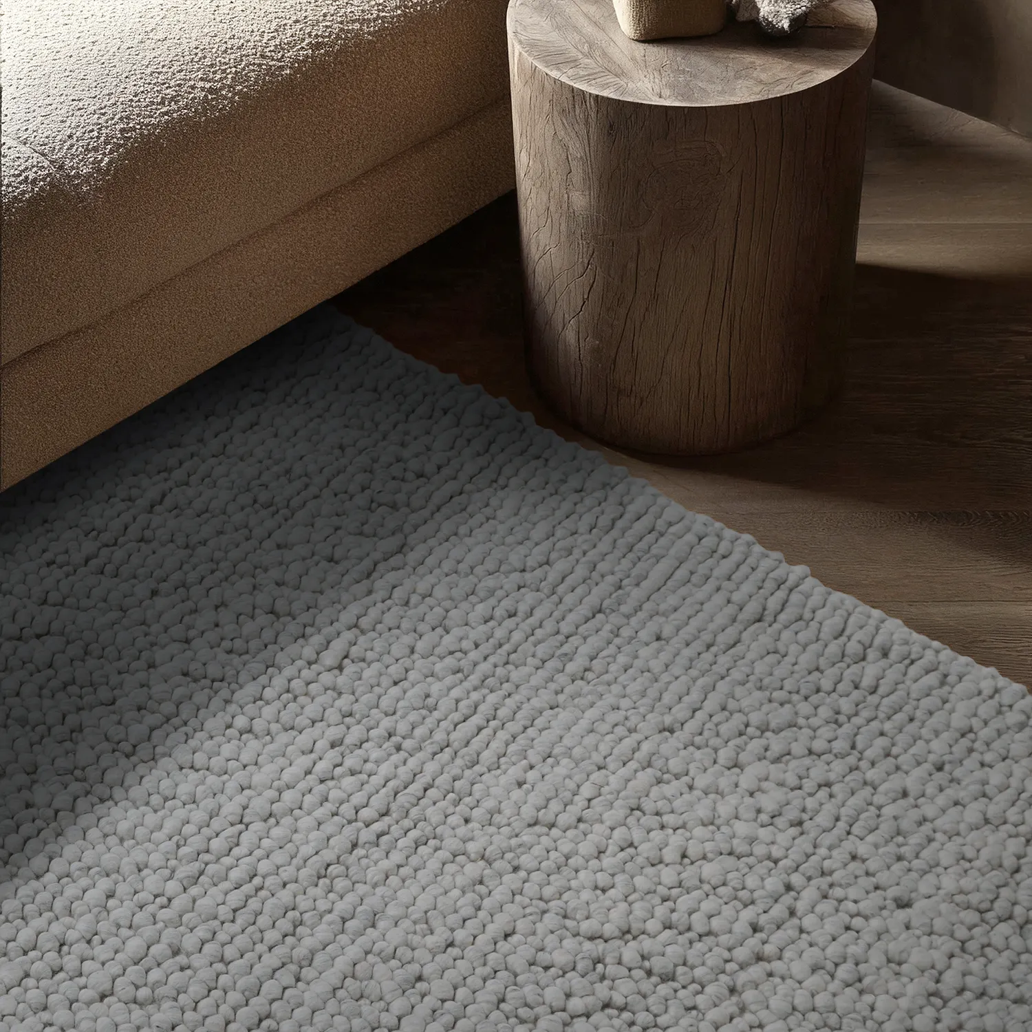 Tappeto In Lana - Sala Irregular Wool Bubble (grigio chiaro mélange)