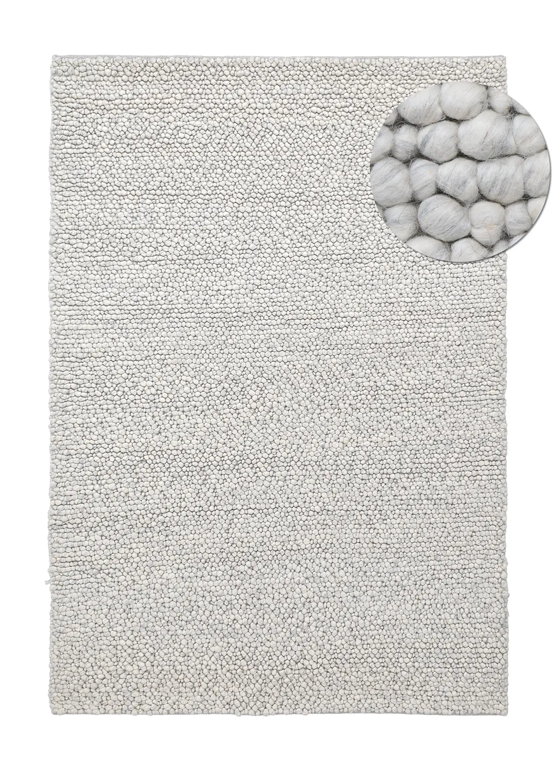 Tappeto In Lana - Sala Irregular Wool Bubble (grigio chiaro mélange)