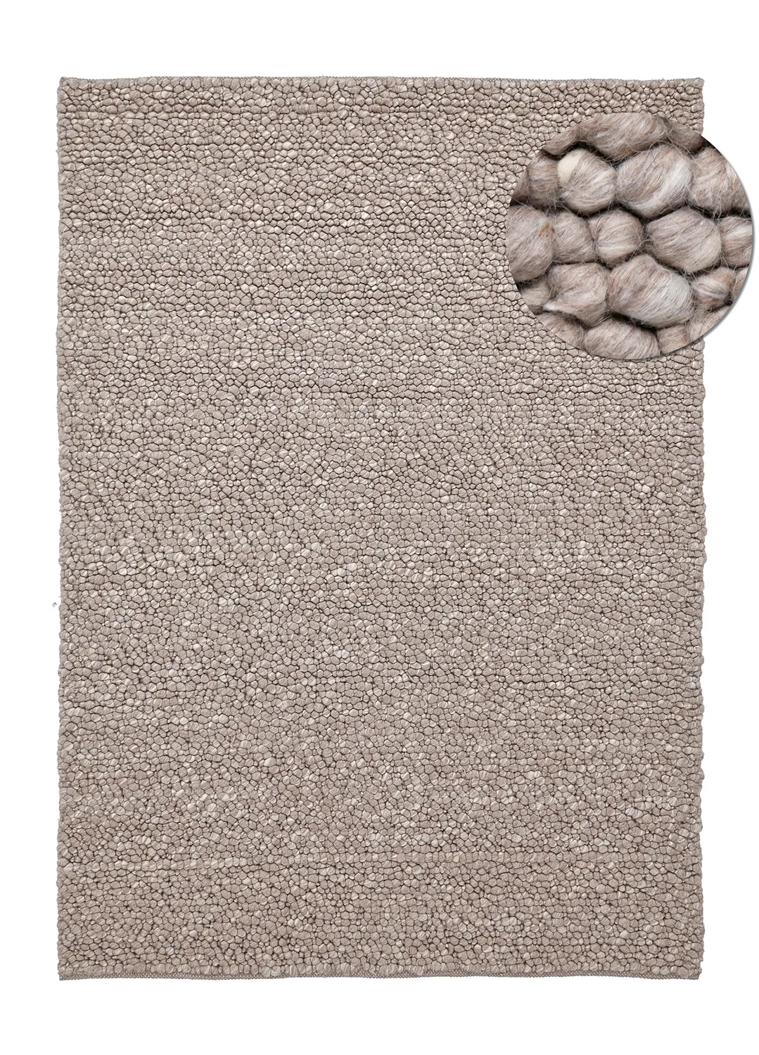 Tappeto In Lana - Sala Irregular Wool Bubble (tortora/bianco mélange)
