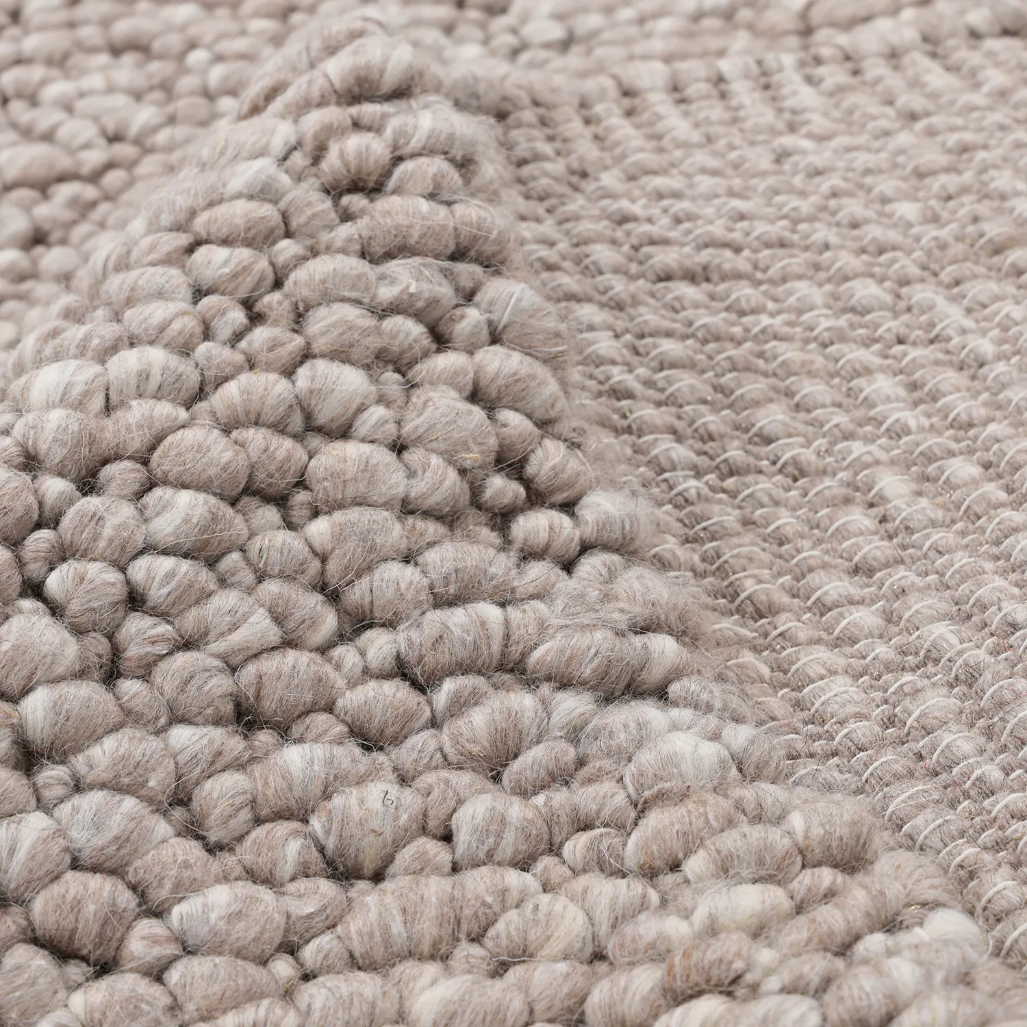 Tappeto In Lana - Sala Irregular Wool Bubble (tortora/bianco mélange)