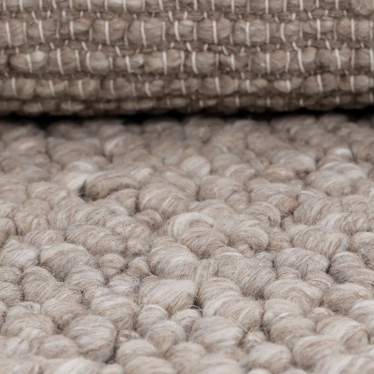 Tappeto In Lana - Sala Irregular Wool Bubble (tortora/bianco mélange)