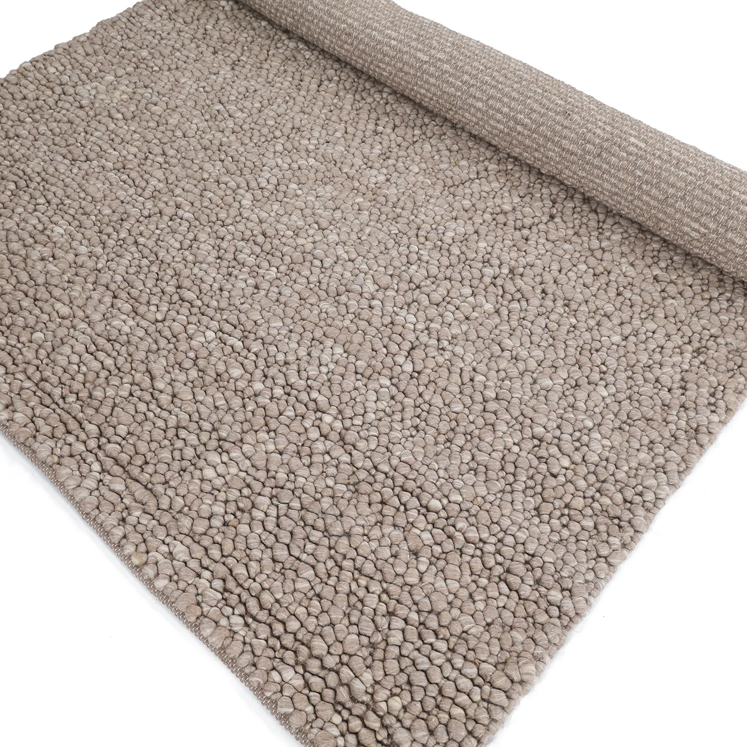 Tappeto In Lana - Sala Irregular Wool Bubble (tortora/bianco mélange)