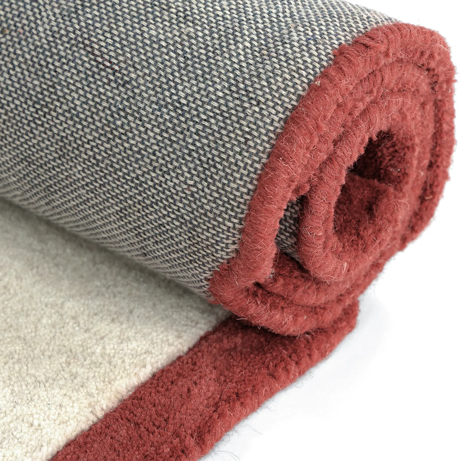 Tappeto In Lana - Syl Hand Tufted Wool Premium (rosso/bianco)
