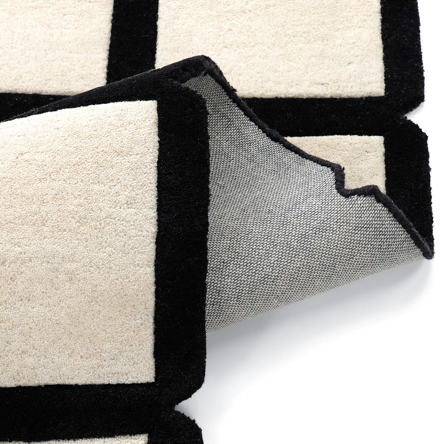 Tappeto In Lana - Syl Hand Tufted Wool Premium (bianco/nero)