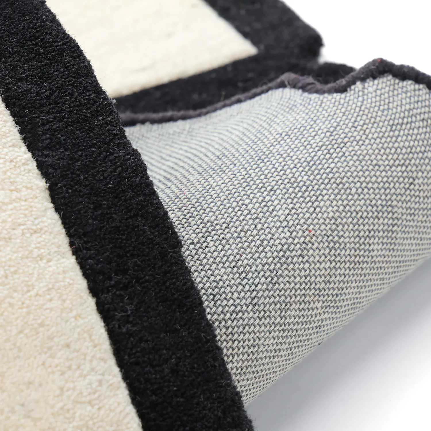 Tappeto In Lana - Syl Hand Tufted Wool Premium (bianco/nero)