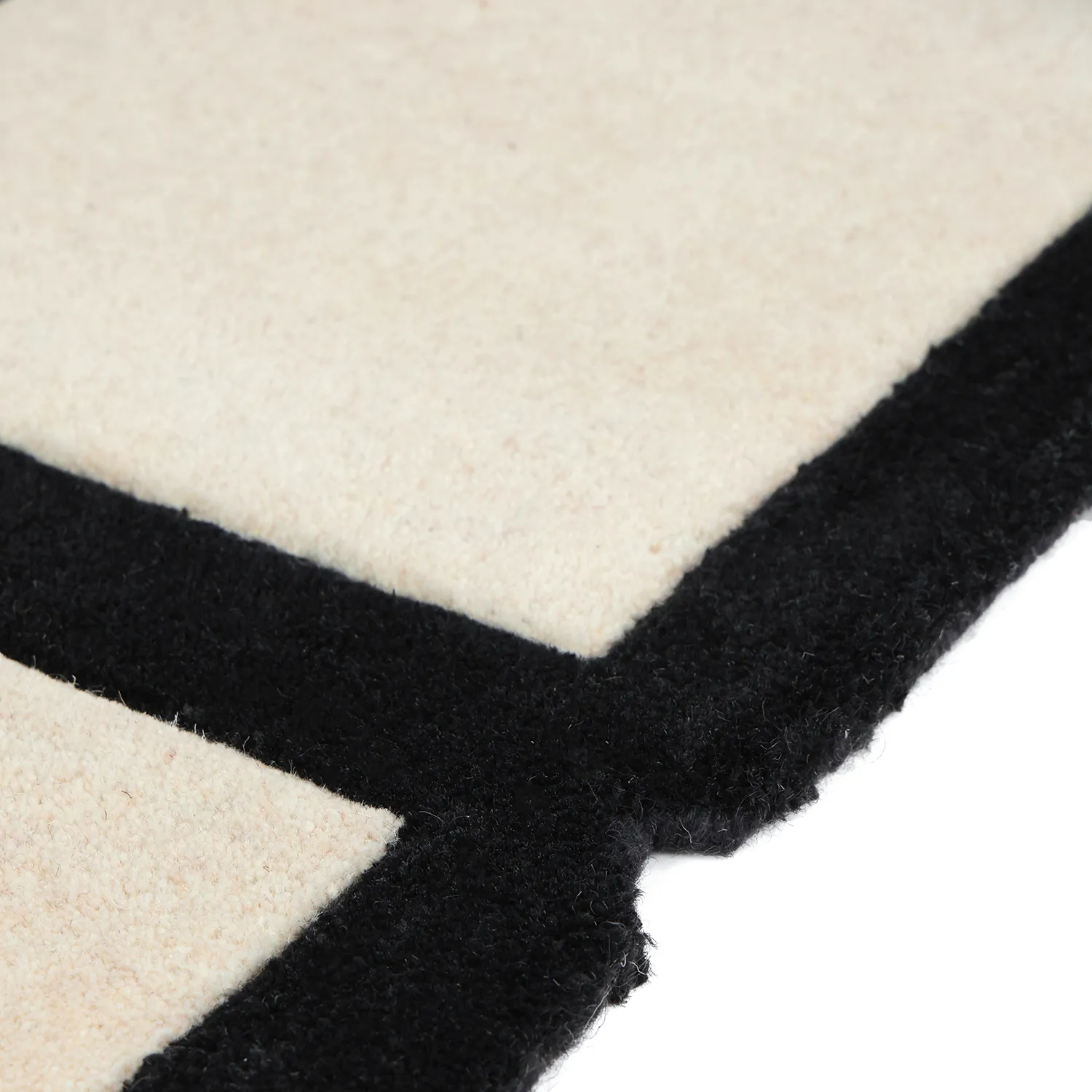 Tappeto In Lana - Syl Hand Tufted Wool Premium (bianco/nero)