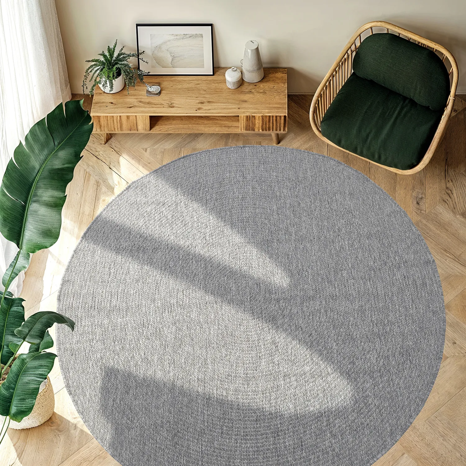 Tappeti rotondi - Indoor/Outdoor Arlo (grigio)