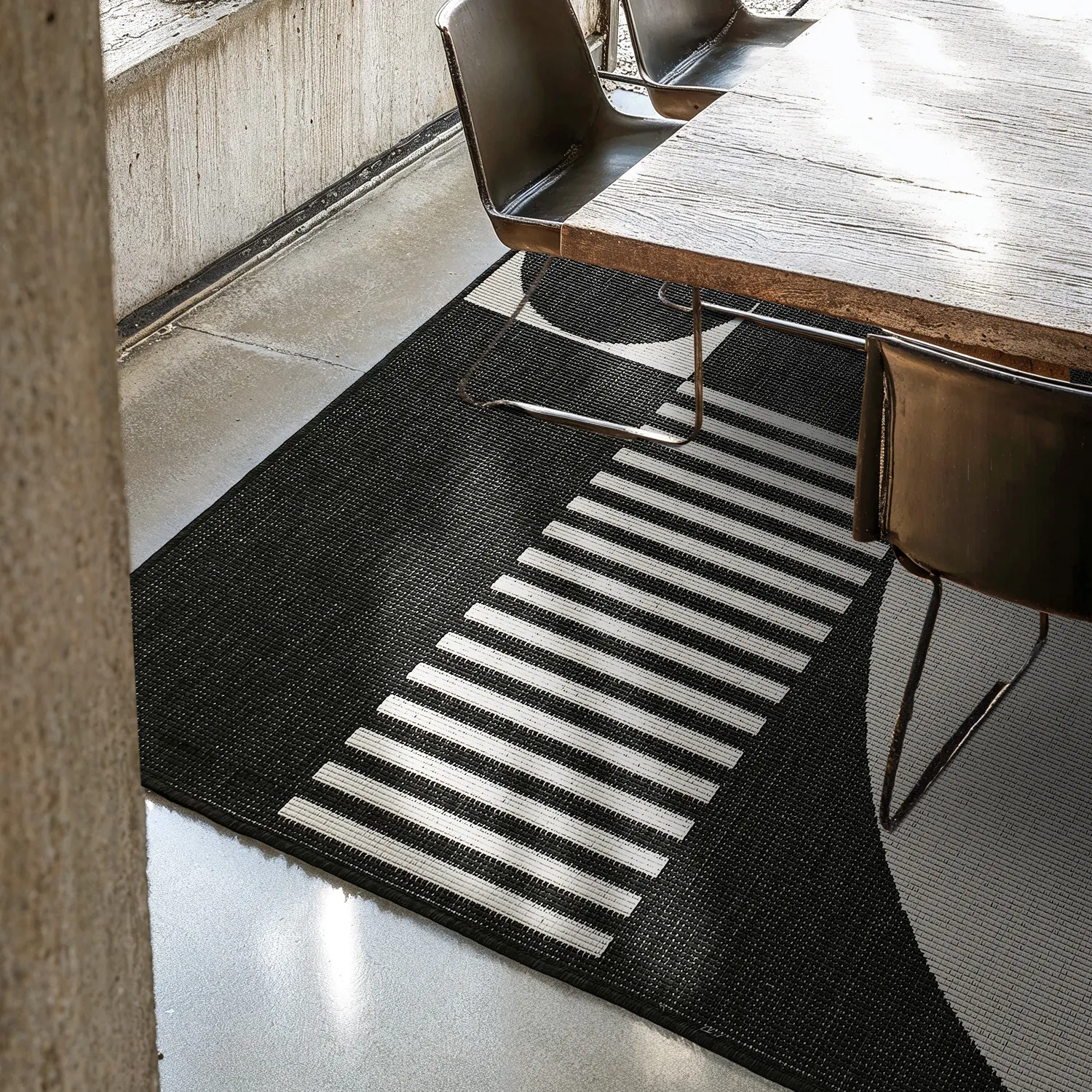 Tappeti per Interni/Esterni - Aurora (bianco/nero)
