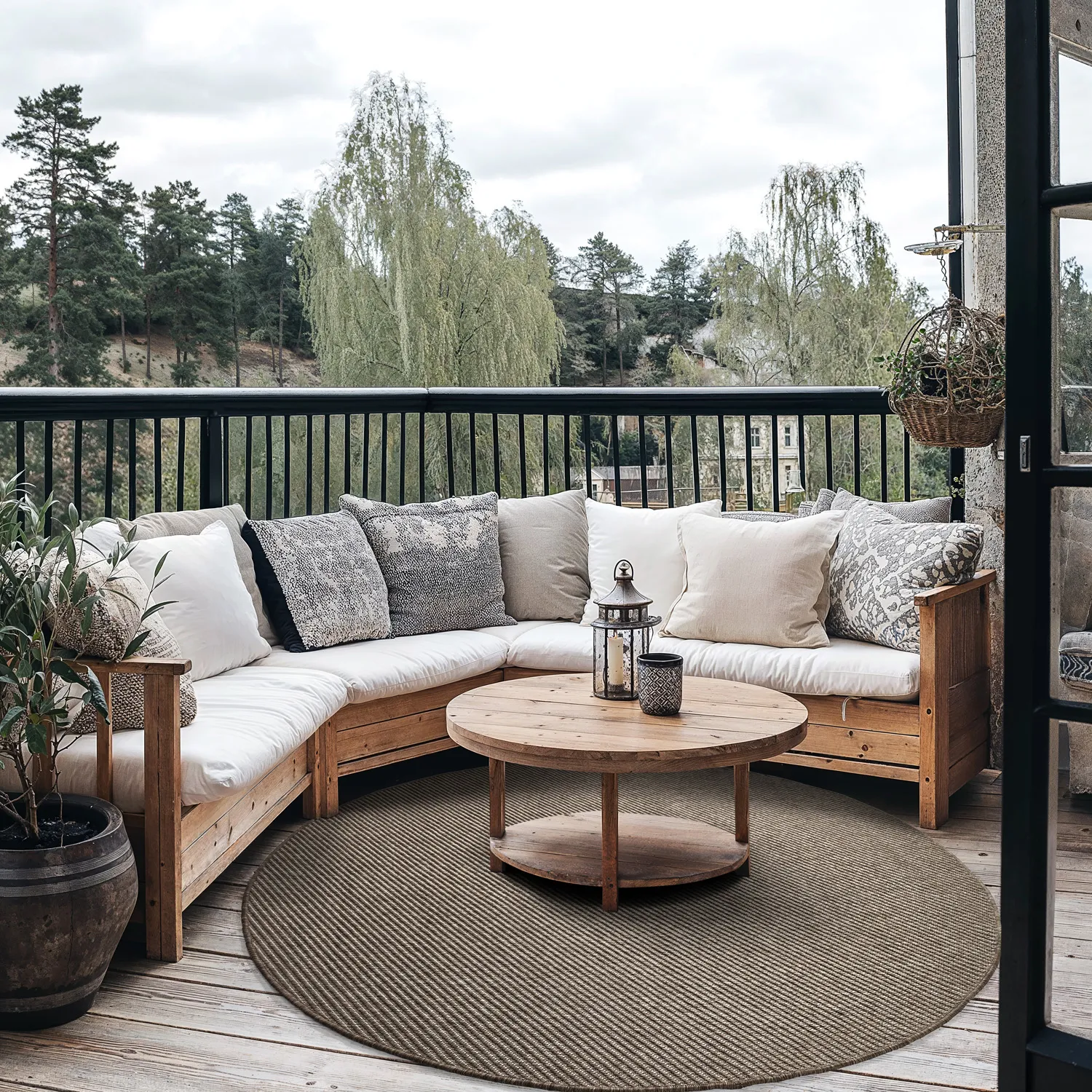 Tappeto rotondo - Indoor/Outdoor Bennett (beige)