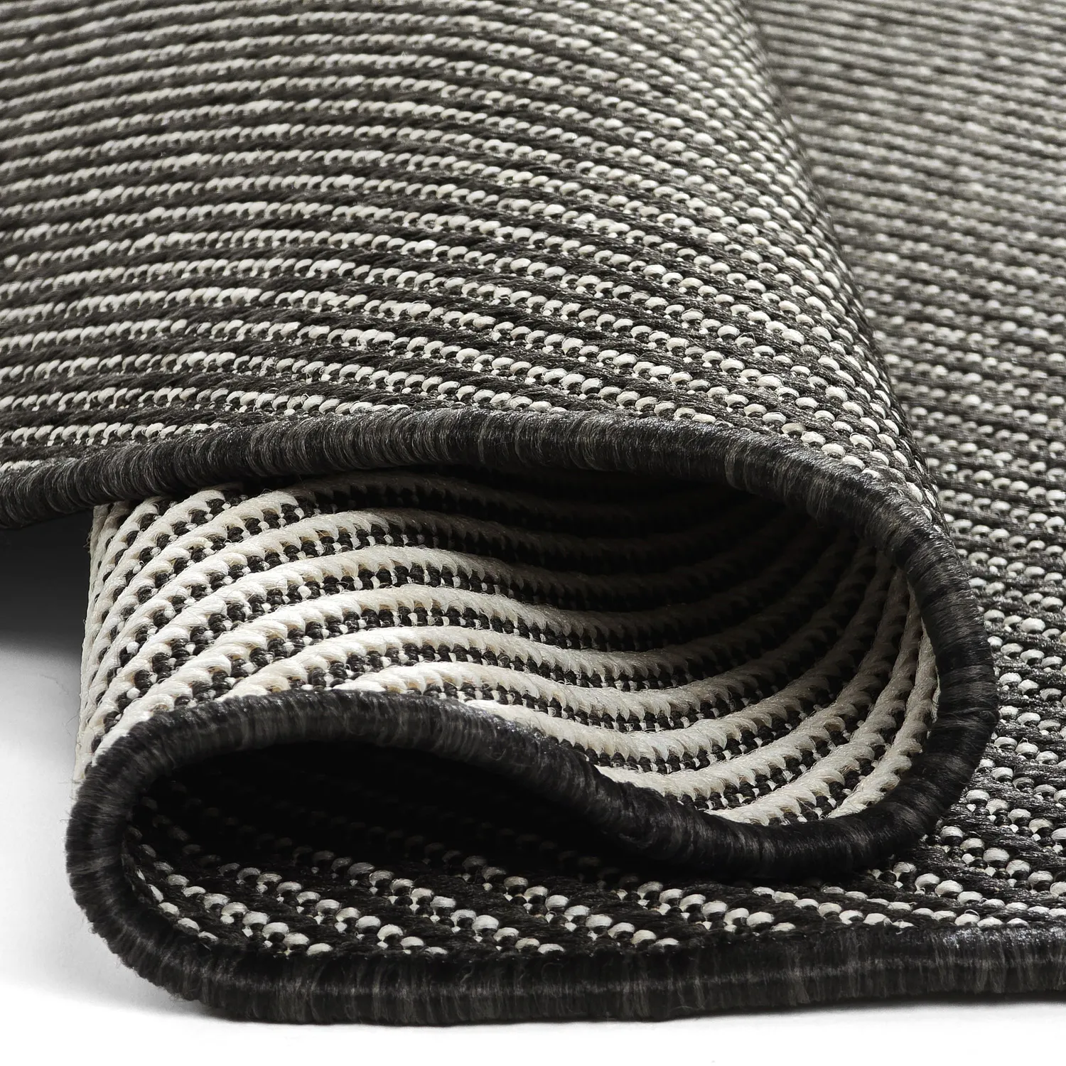 Tappeto rotondo - Indoor/Outdoor Bennett (nero)