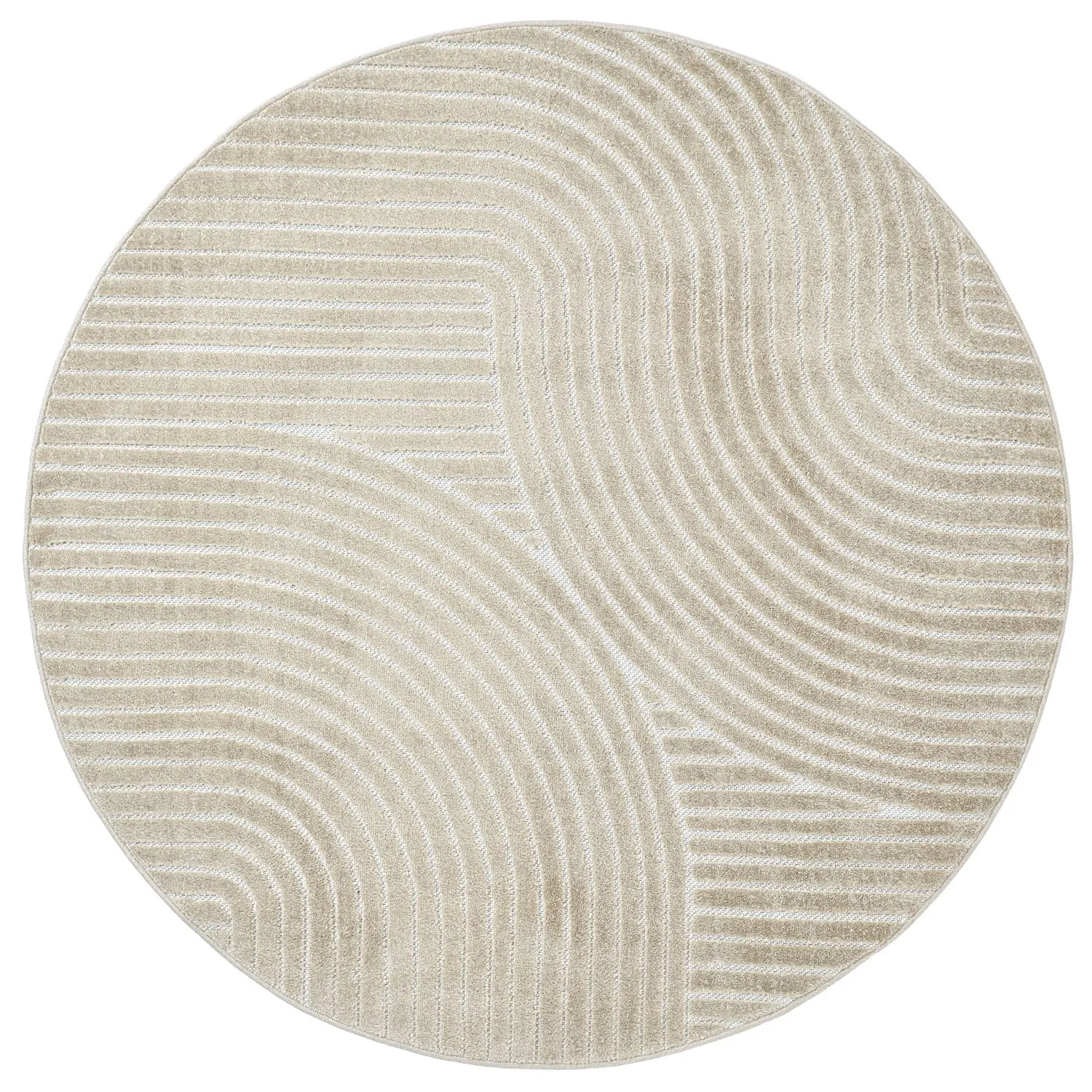 Tappeto rotondo - Indoor/Outdoor Devon (beige)