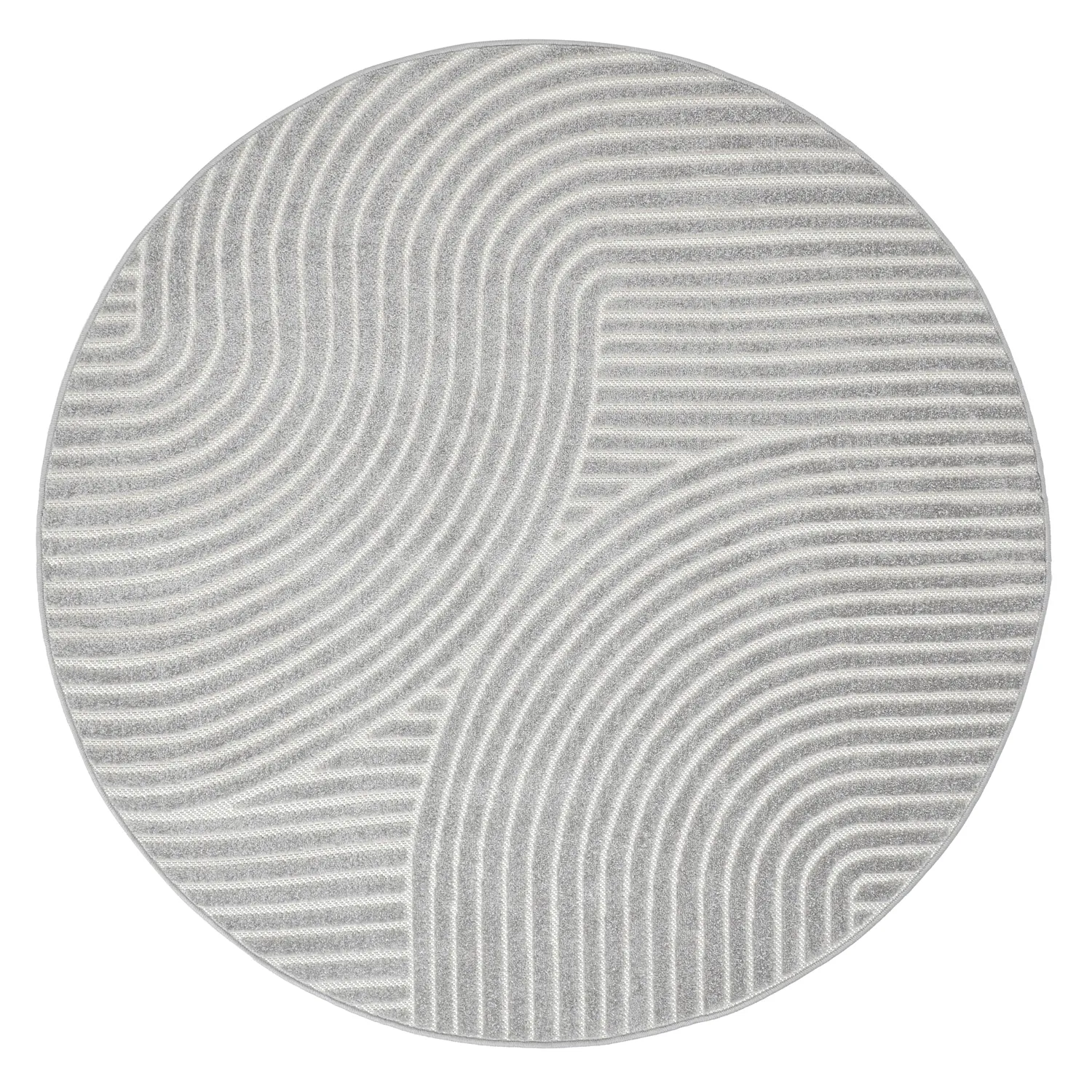Tappeto rotondo - Indoor/Outdoor Devon (grigio)