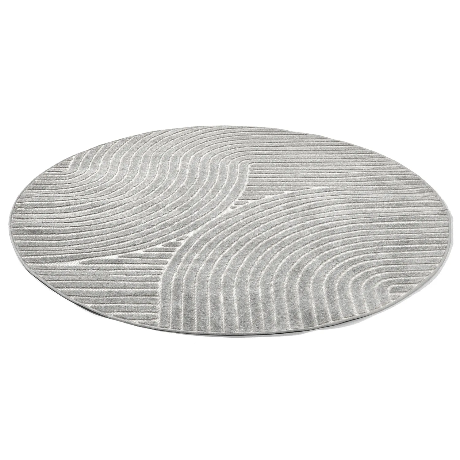Tappeto rotondo - Indoor/Outdoor Devon (grigio)