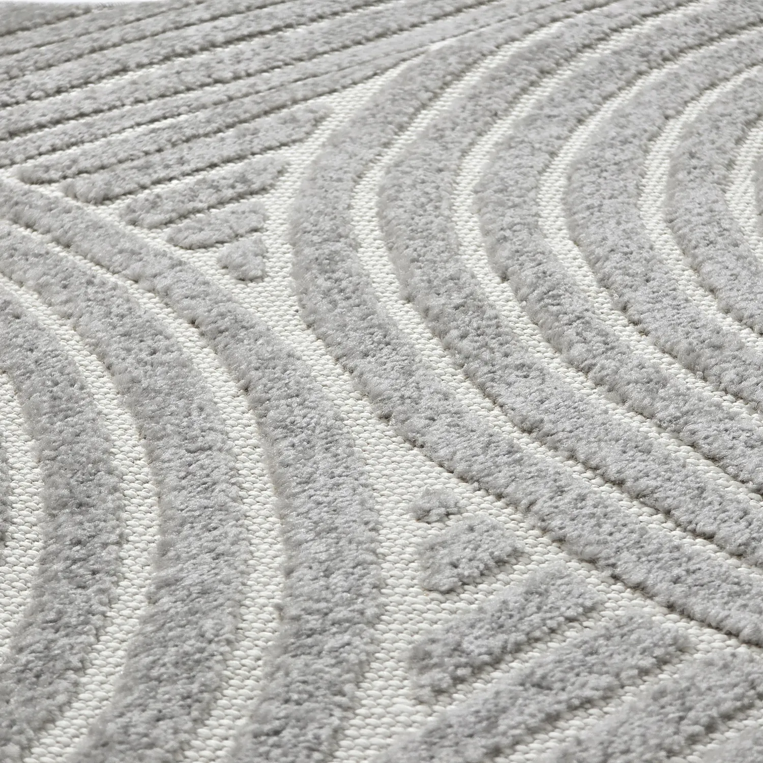 Tappeto rotondo - Indoor/Outdoor Devon (grigio)