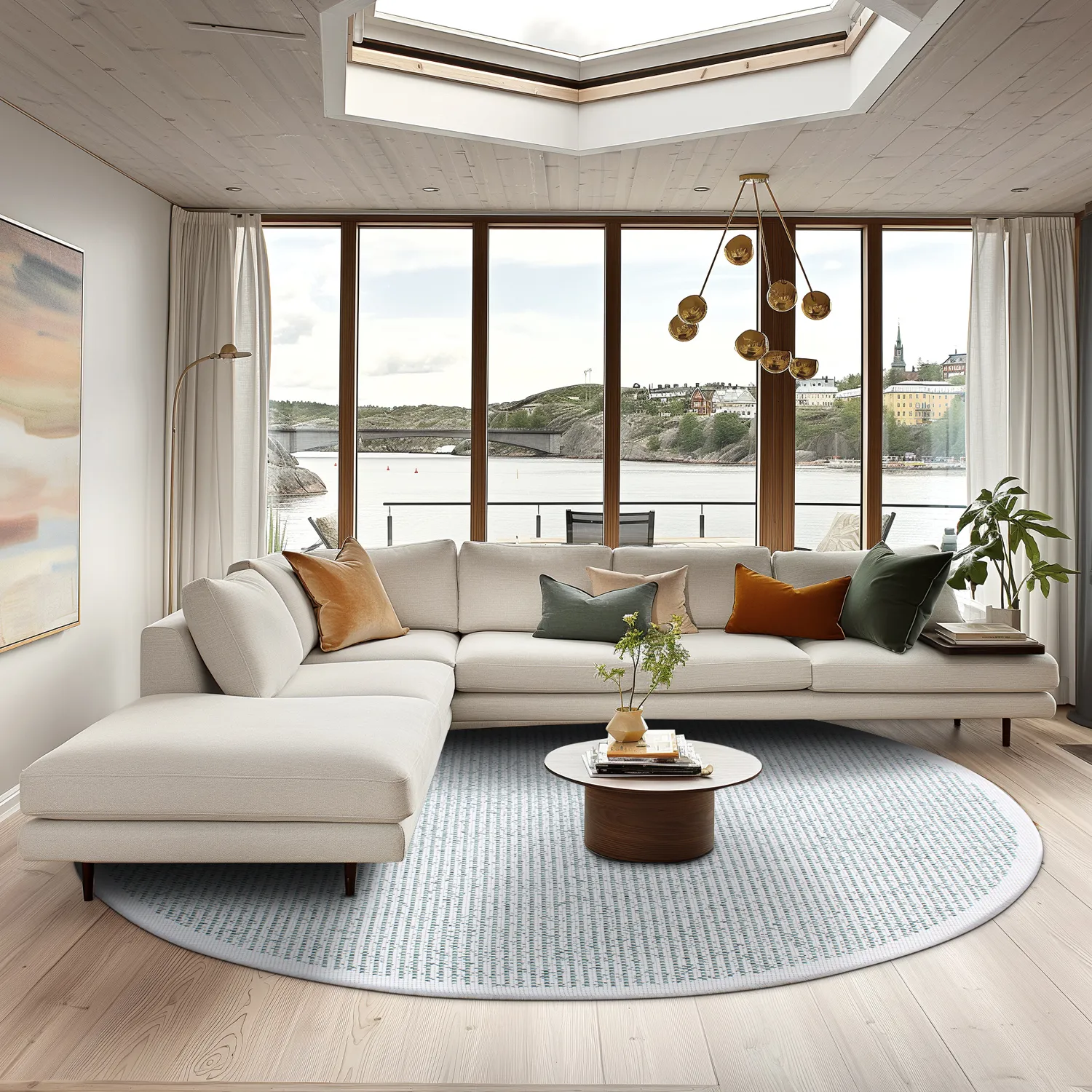 Tappeto rotondo - Tromsø (verde)