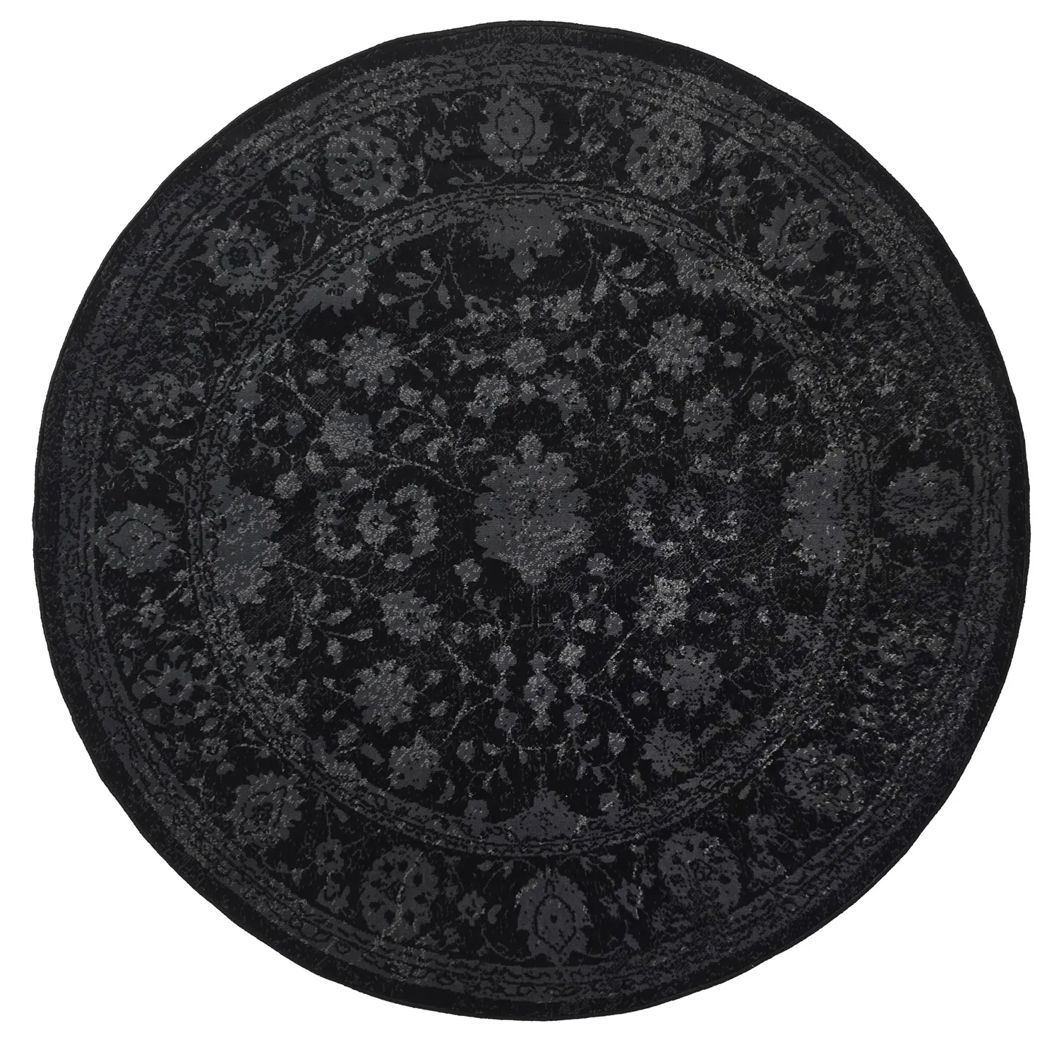 Tappeto rotondo - Peking Majestic (nero)
