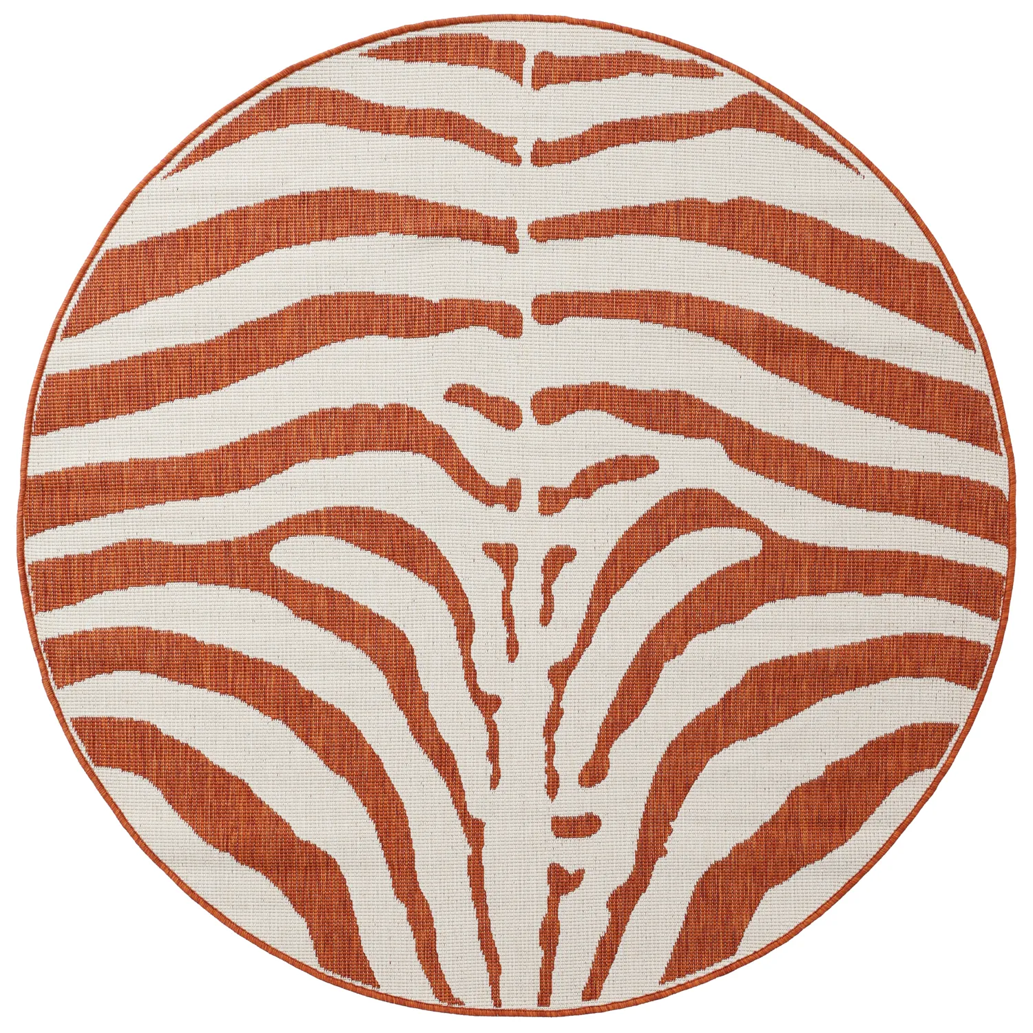Tappeto rotondo - Indoor/Outdoor Winona (arancia)