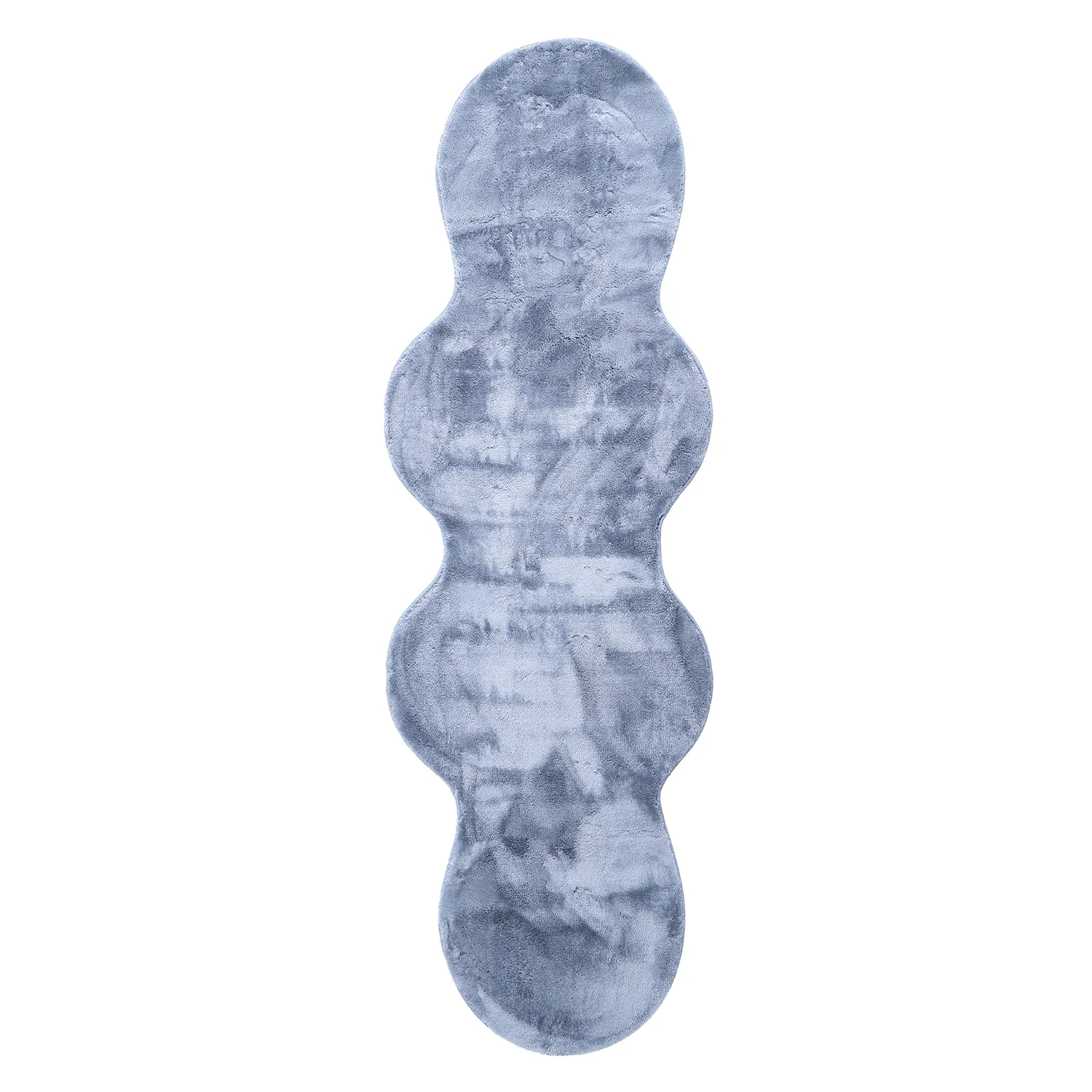 Passatoia Ondulata - Aranga Super Soft Fur (blu acciaio)