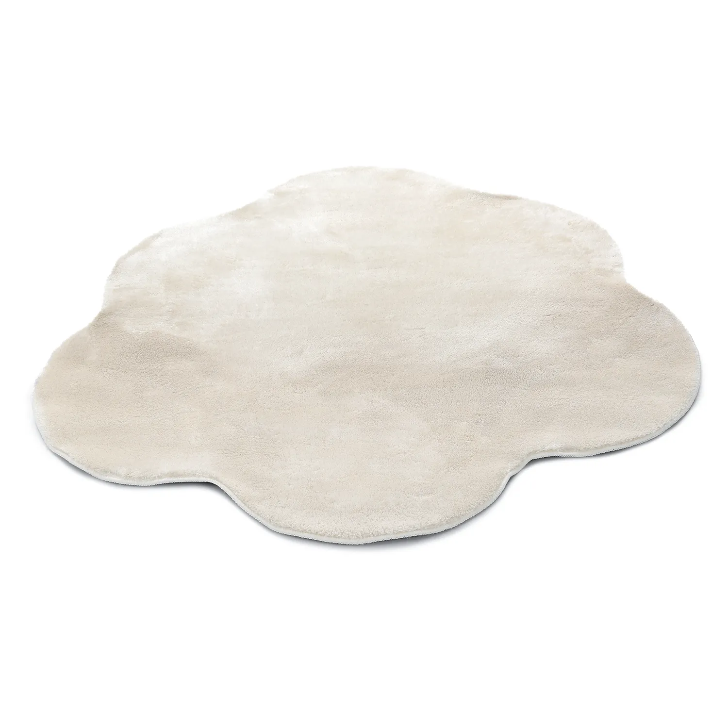 Tappeto Rotondo Ondulato - Aranga Super Soft Fur (beige)