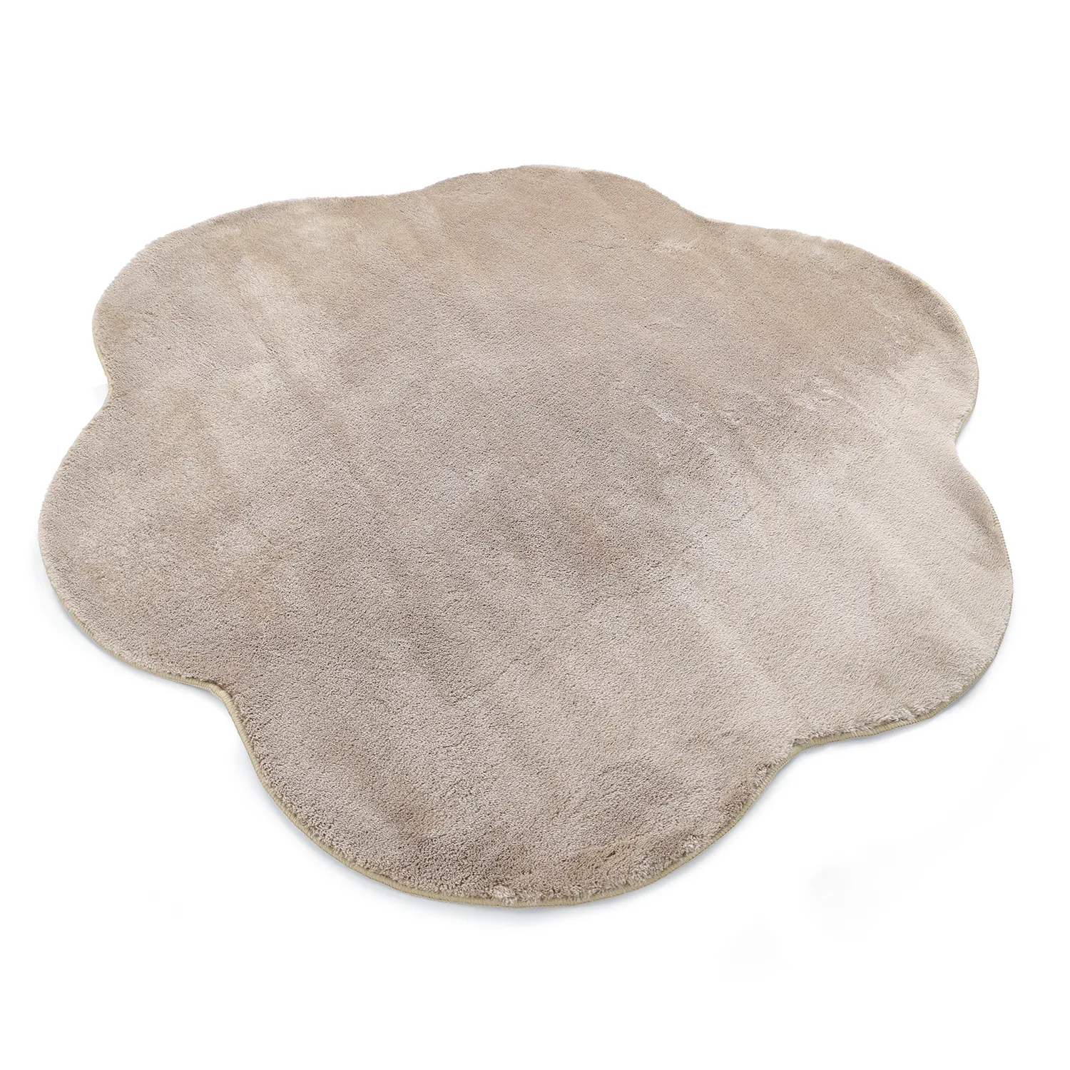Tappeto Rotondo Ondulato - Aranga Super Soft Fur (marrone)