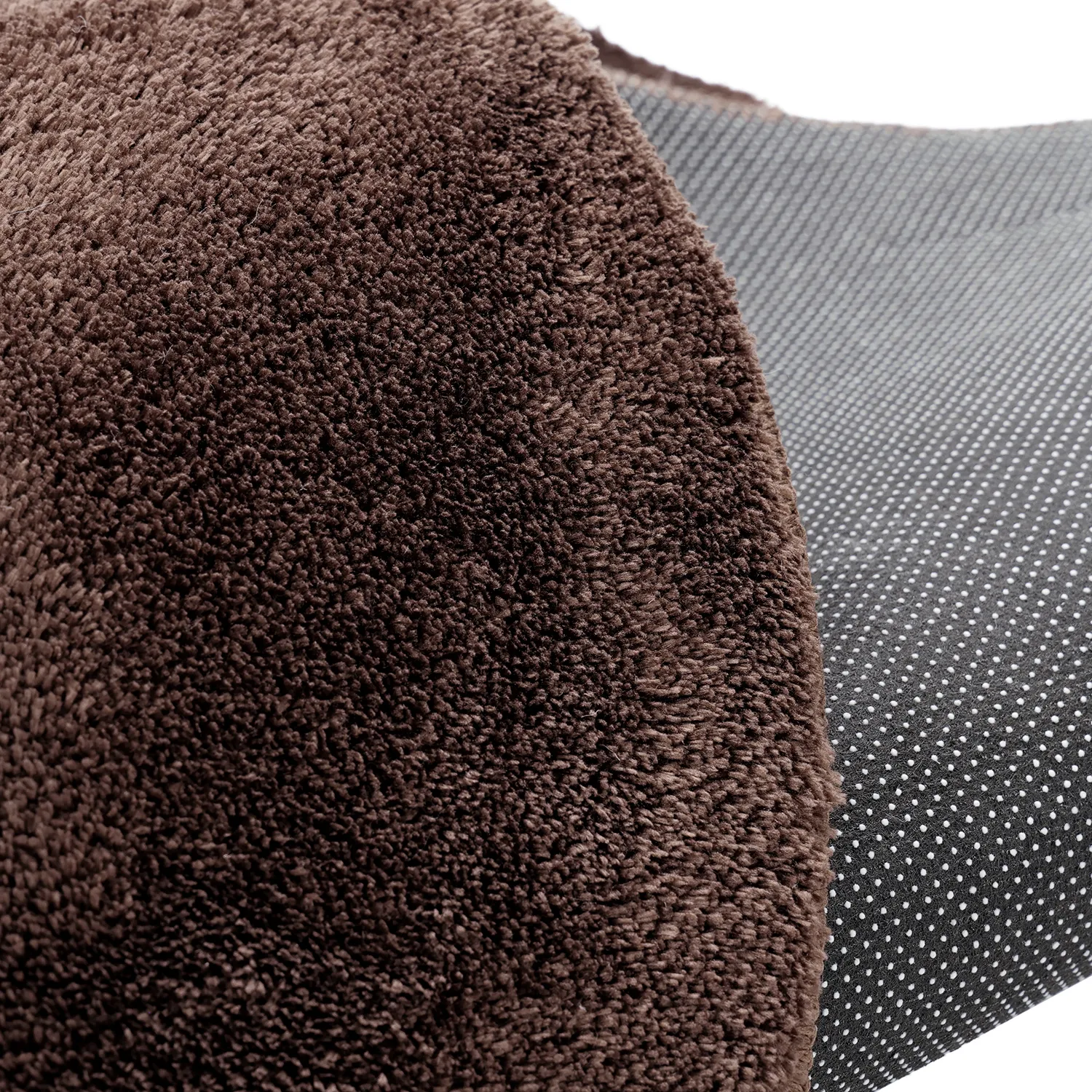 Tappeto Rotondo Ondulato - Aranga Super Soft Fur (marrone scuro)