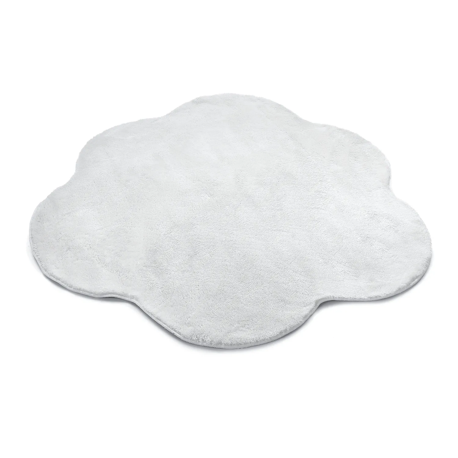 Tappeto Rotondo Ondulato - Aranga Super Soft Fur (bianco)
