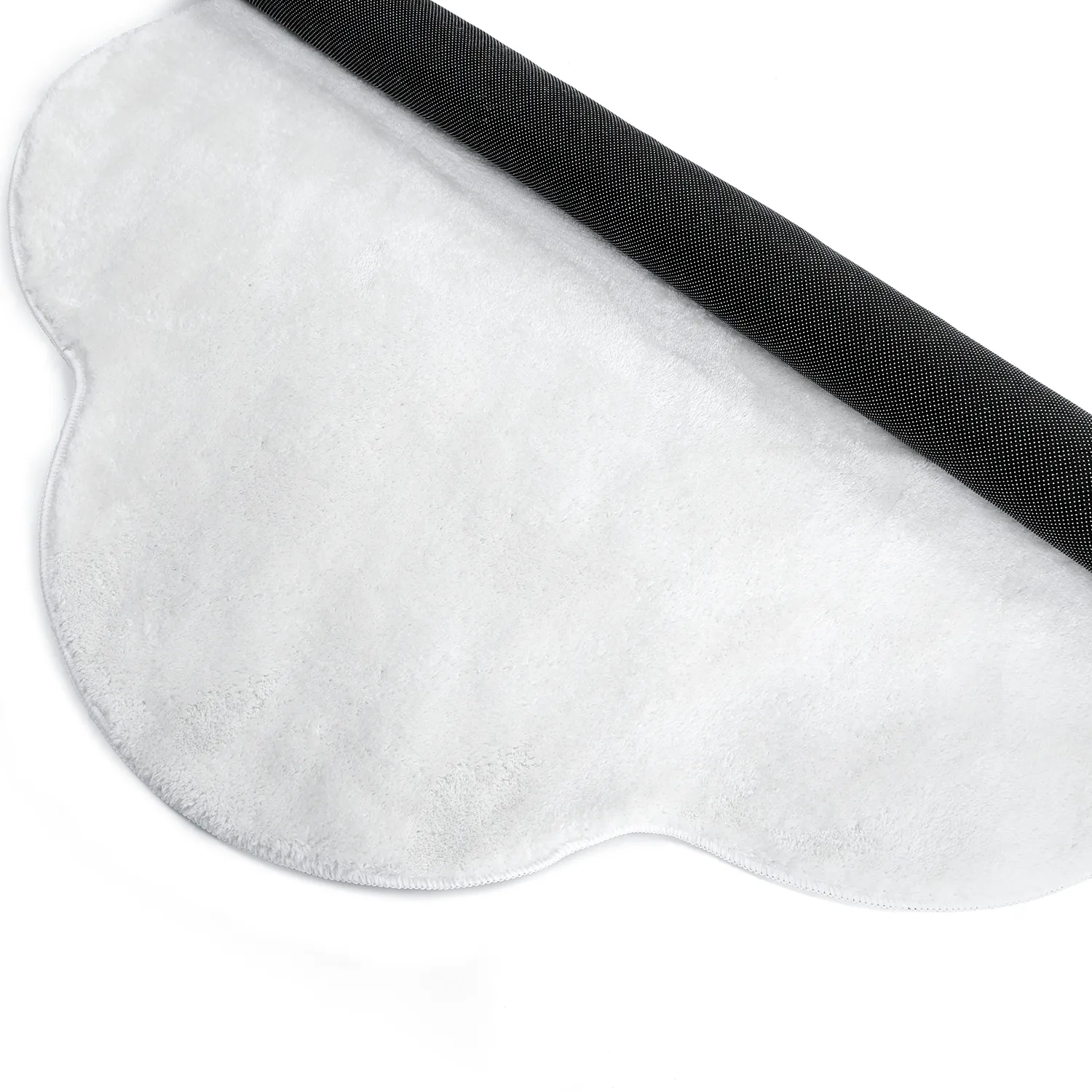 Tappeto Rotondo Ondulato - Aranga Super Soft Fur (bianco)