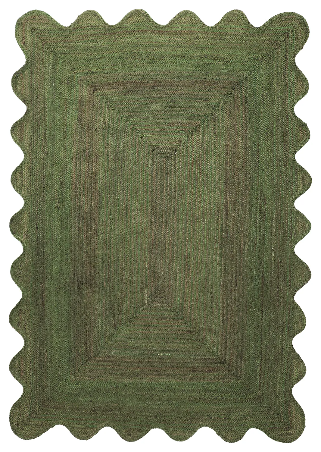 Tappeto in juta ondulato - San Francisco (verde militare)