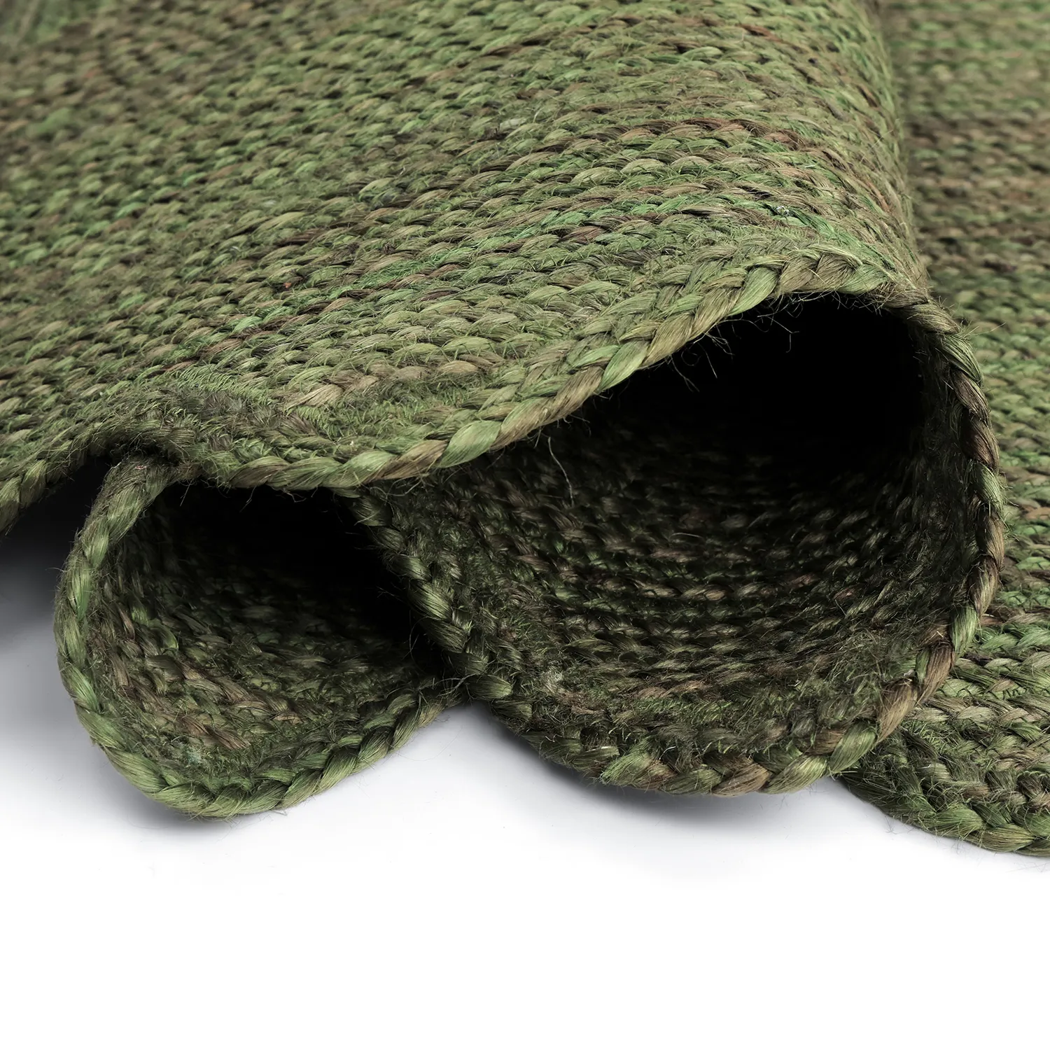 Tappeto in juta ondulato - San Francisco (verde militare)