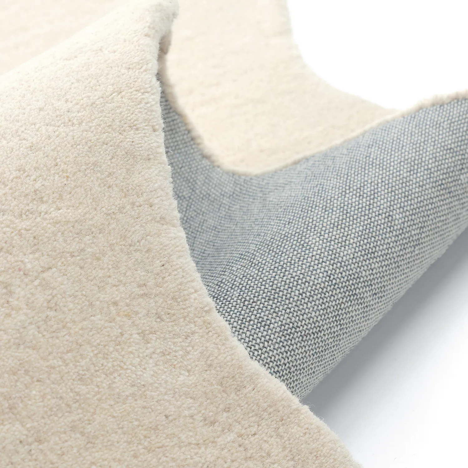 Tappeto in lana ondulato - Diu Hand Tufted Wool Premium (crema)